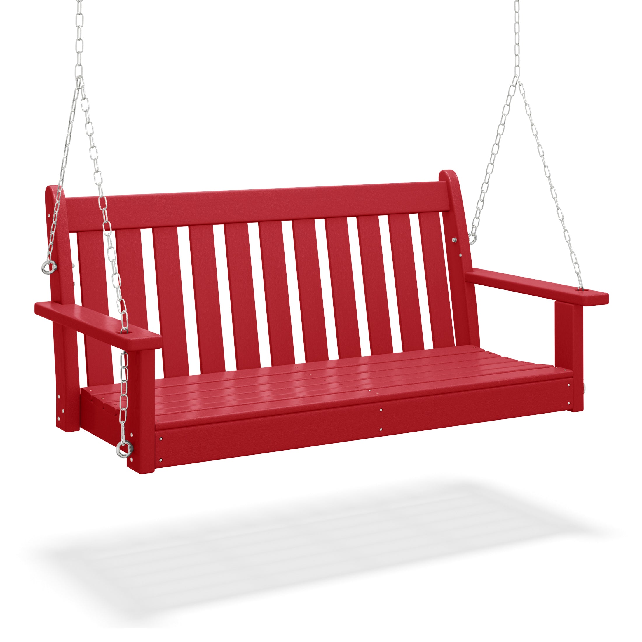 Paradise Outdoor Patio HDPE Hanging Front Porch Swing Bench
