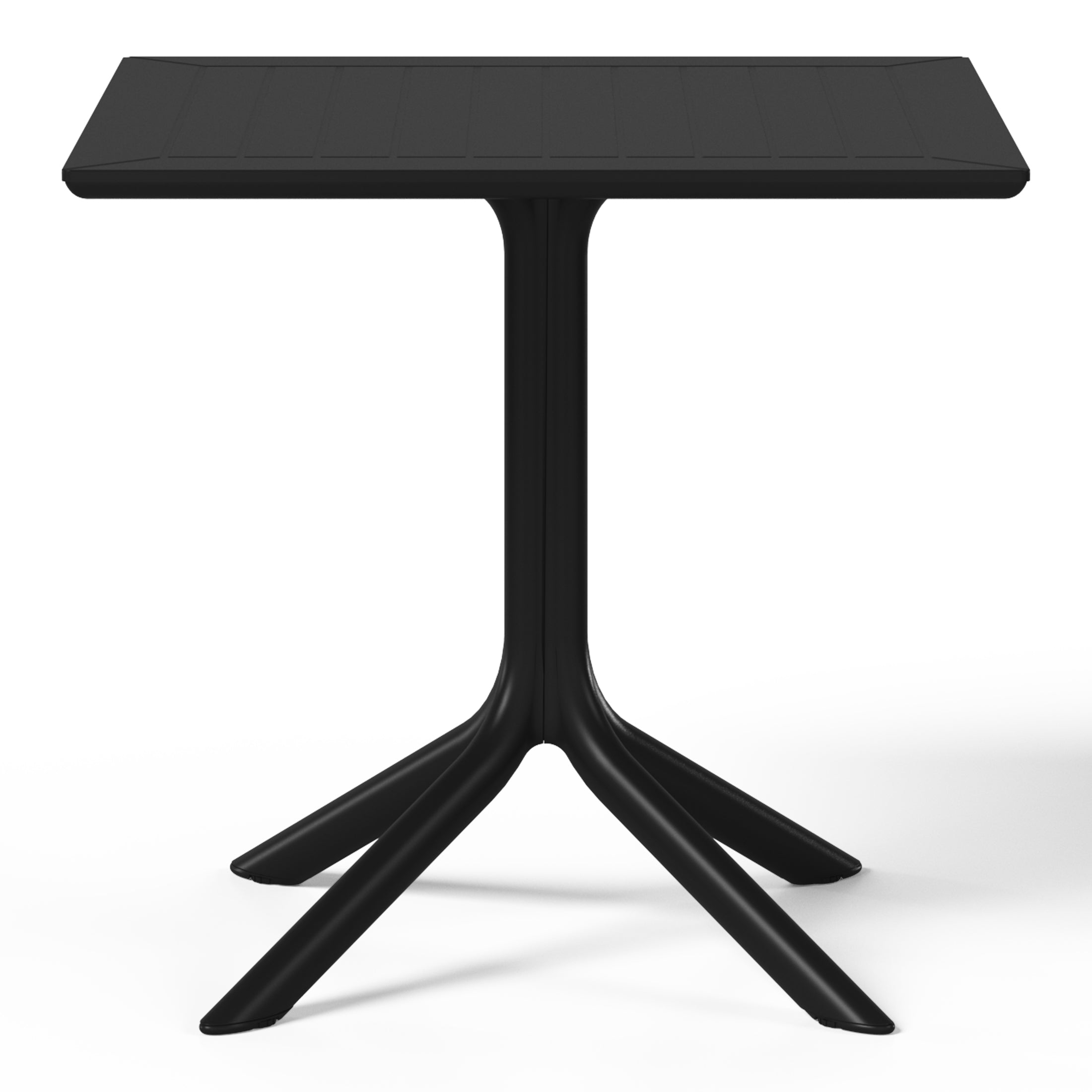 Sunshine 31.5" Square Outdoor Plastic Resin Patio Dining Table for 4