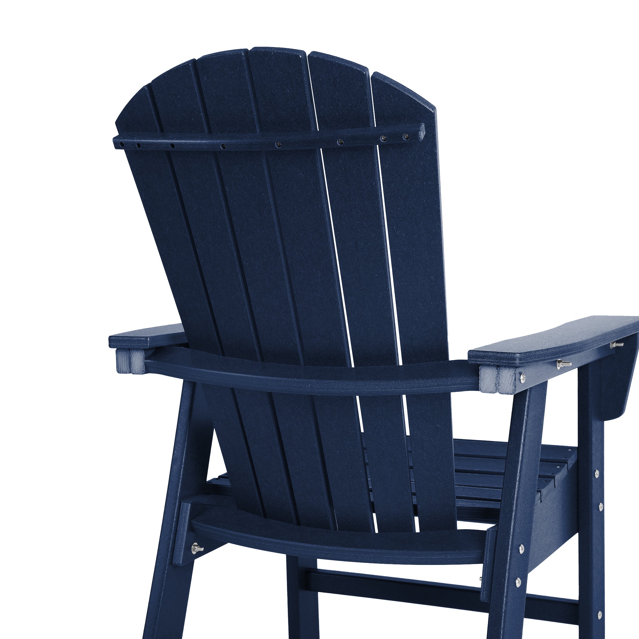Portside Outdoor Modern HDPE Adirondack Patio Dining Chairs (Set of 2)