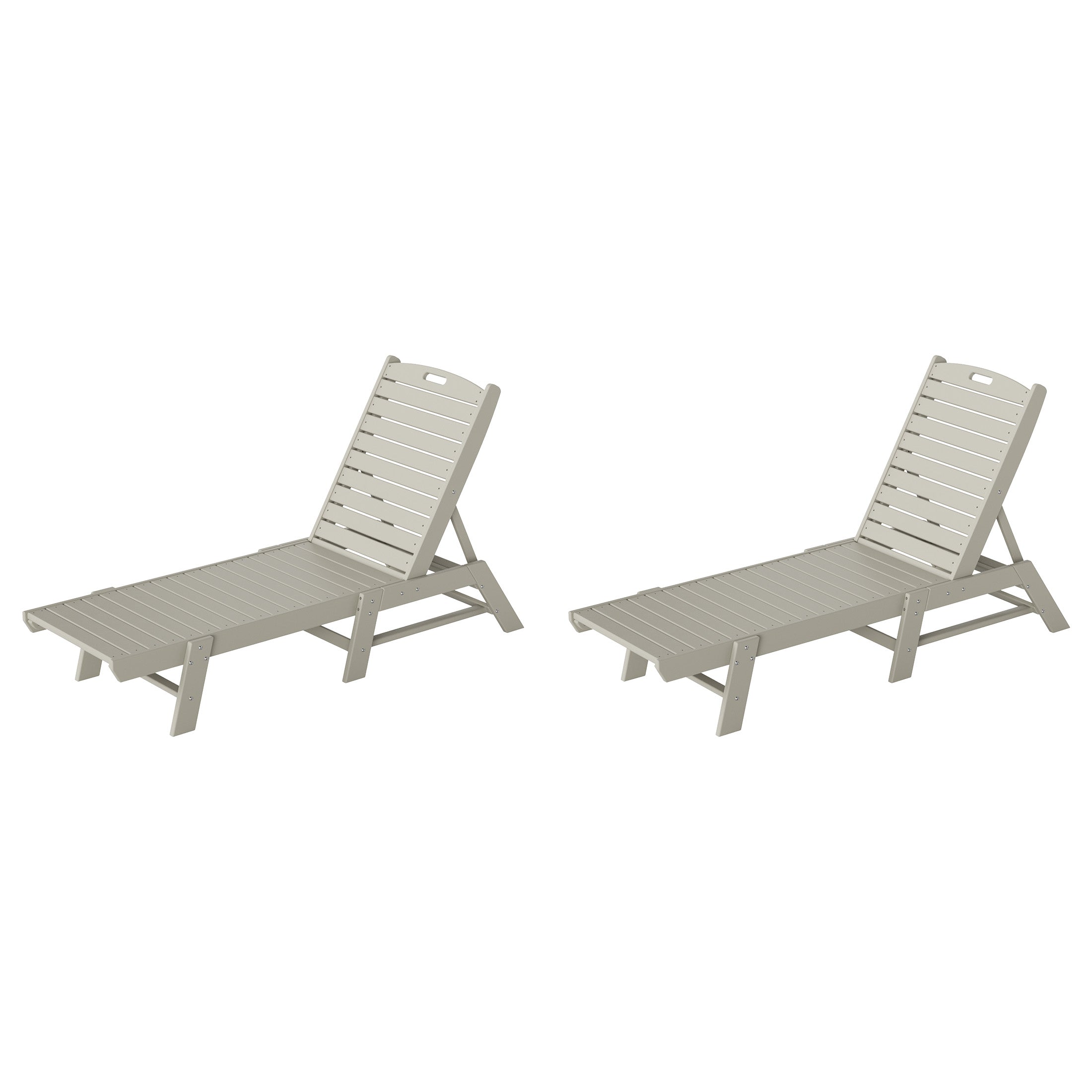 Paradise Poly Reclining Outdoor Patio Chaise Lounge Chair Adjustable (Set of 2)
