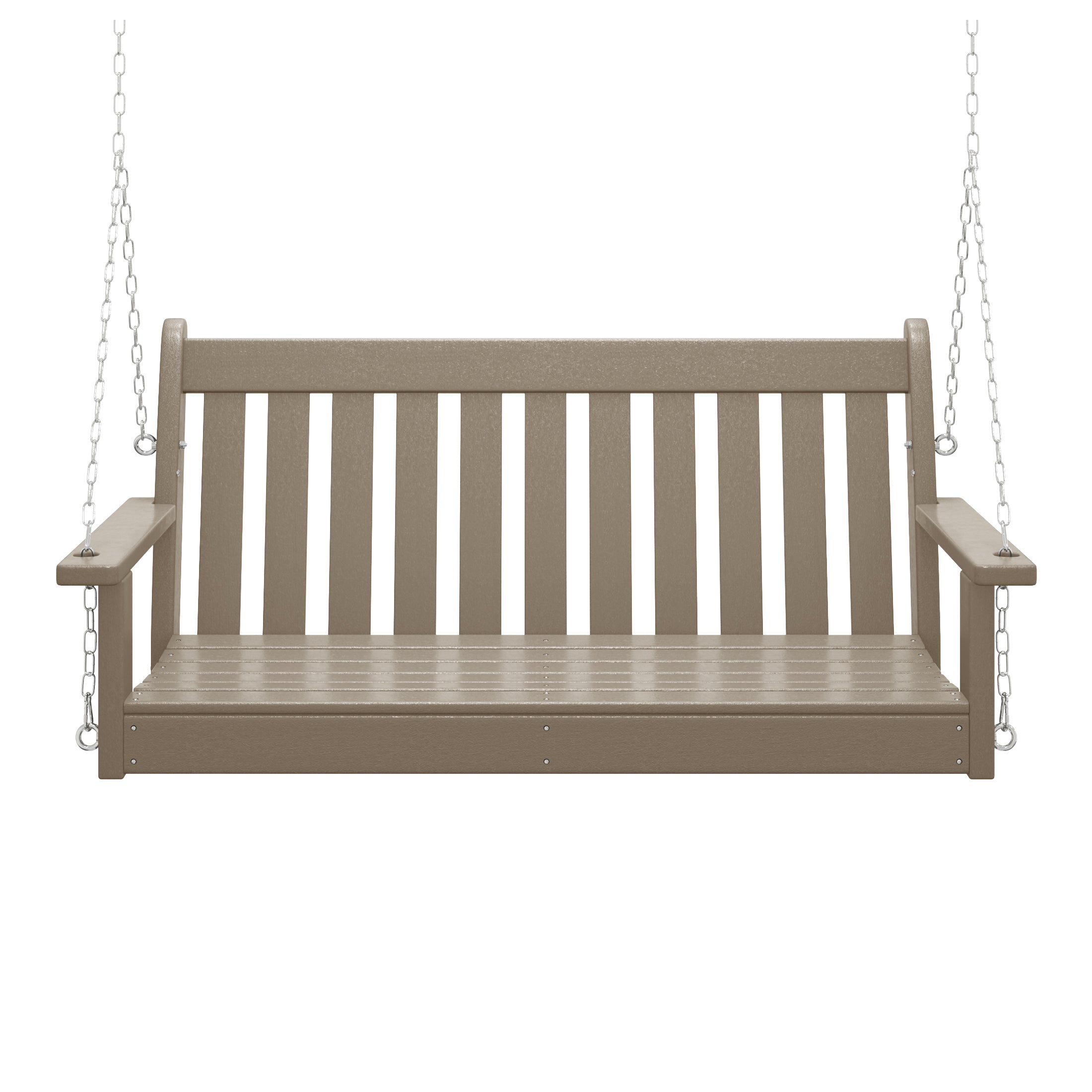 Paradise Outdoor Patio HDPE Hanging Front Porch Swing Bench