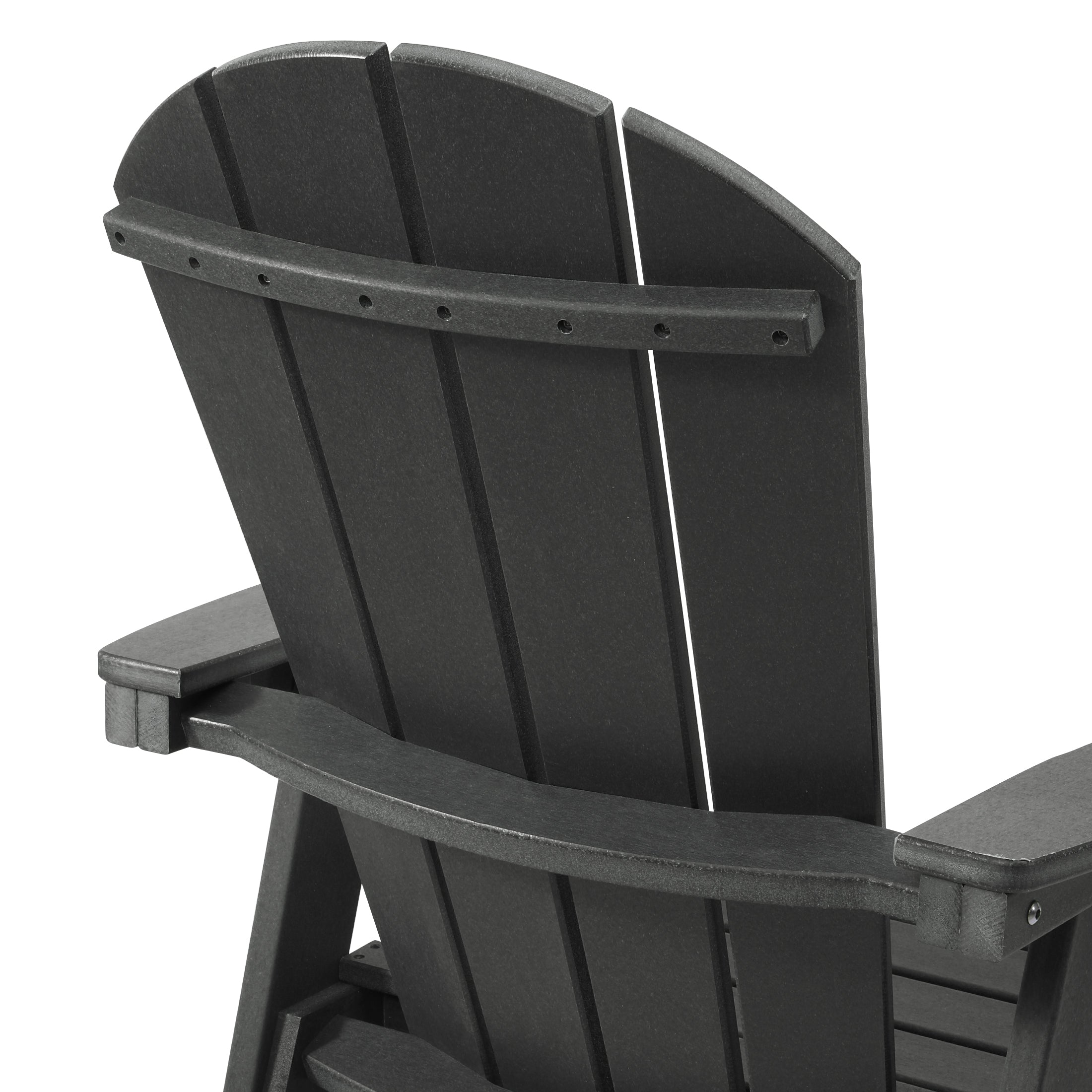 Paradise Outdoor HDPE Swivel Adirondack Patio Dining Chair With Cup Holder