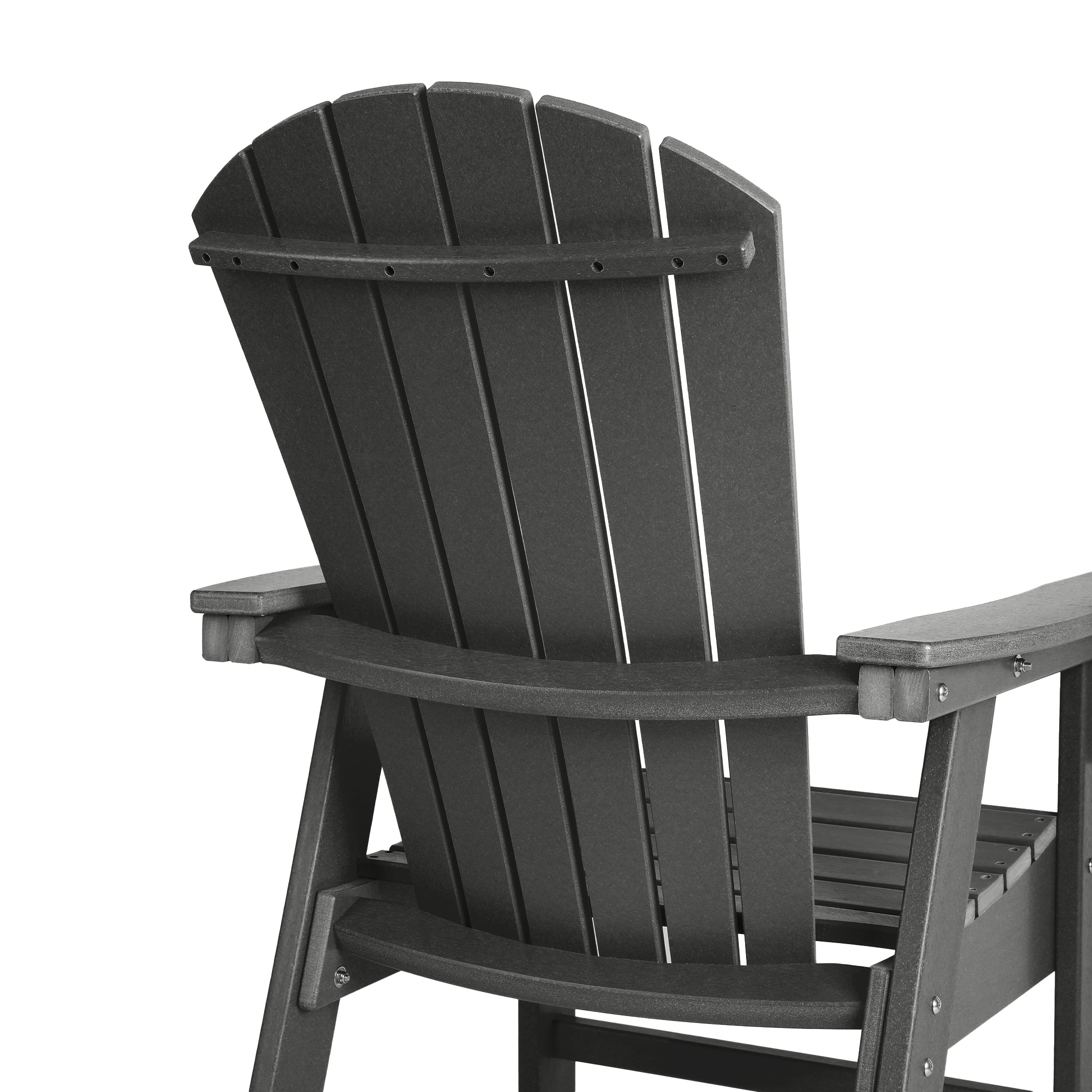 Portside Outdoor Modern HDPE Adirondack Patio Dining Chairs (Set of 2)