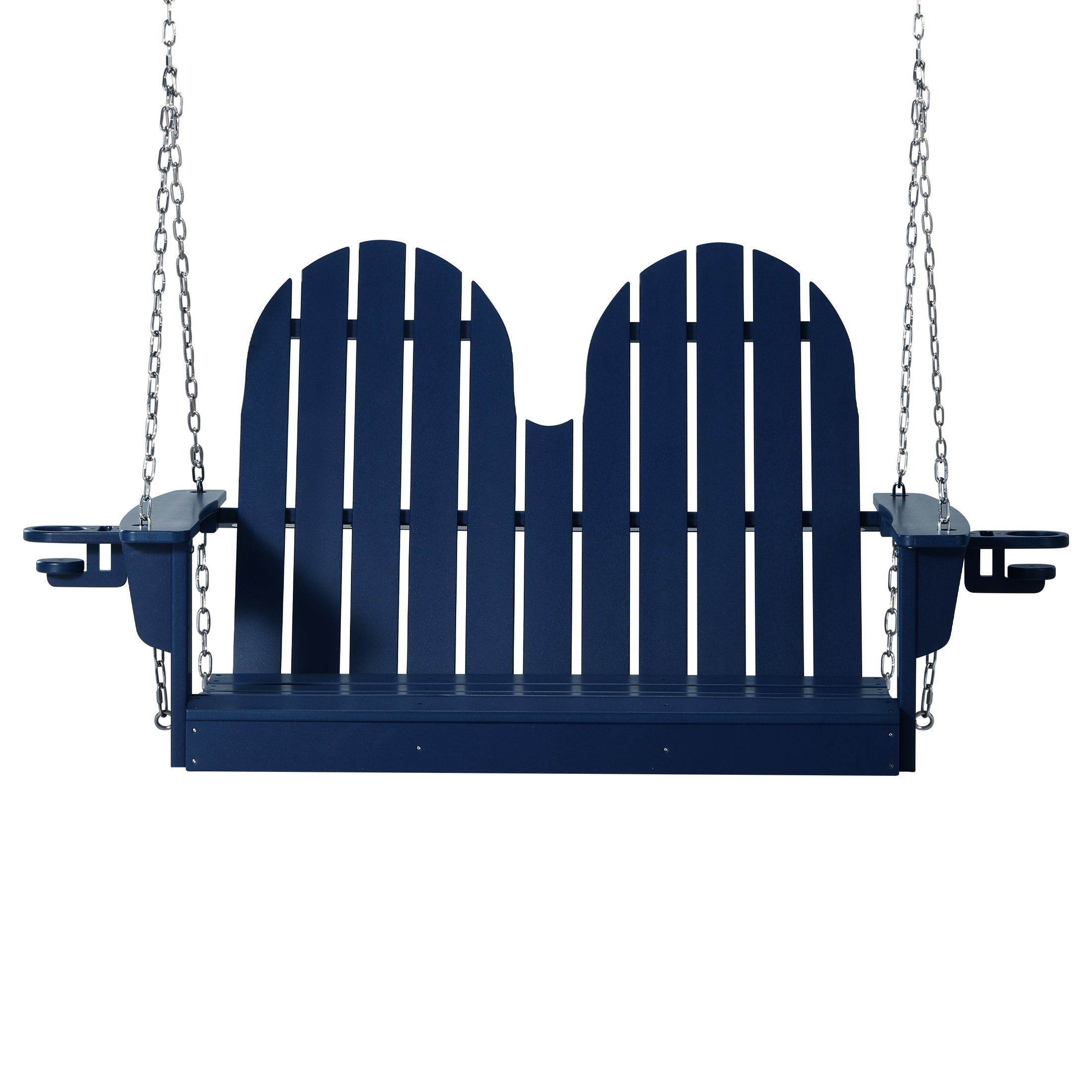 Savannah 4ft Outdoor HDPE Poly Farmhouse Hanging Porch Swing With Cup Holders