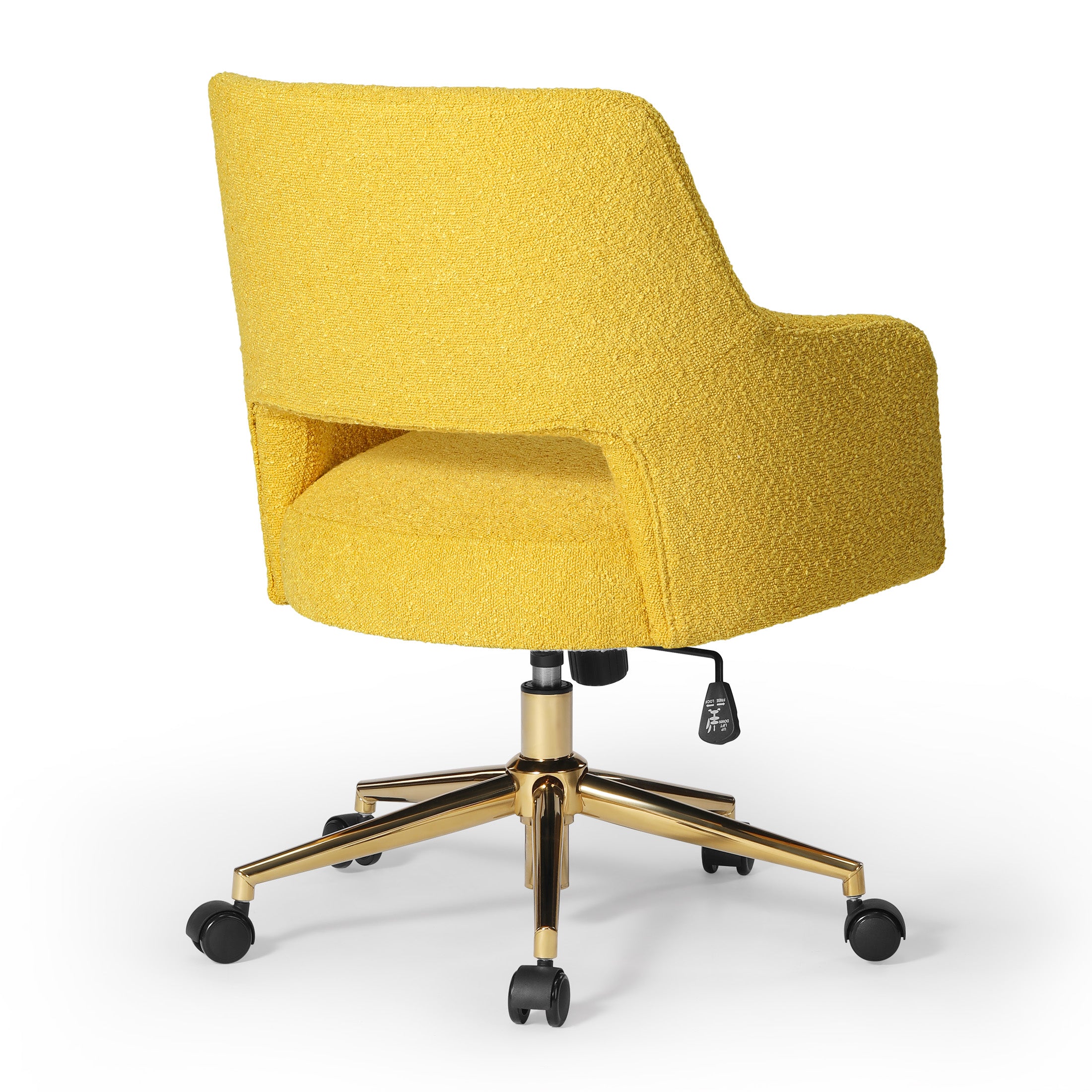 Amélie Mid-Century Modern Swivel Office Vanity Chair with Wheels