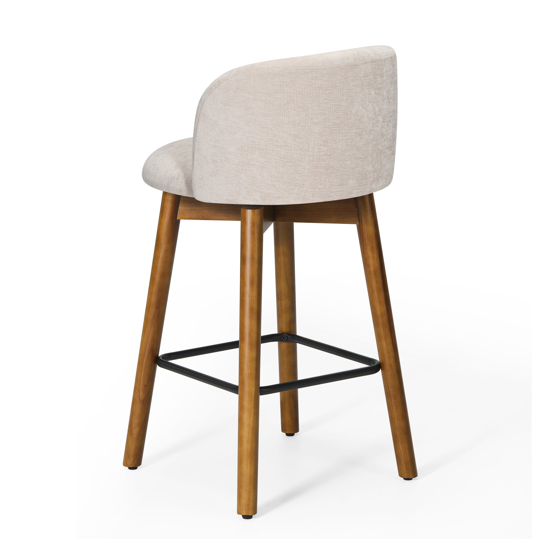 Danburry Modern Chenille Upholstered 26" Counter Height Swivel Bar Stool