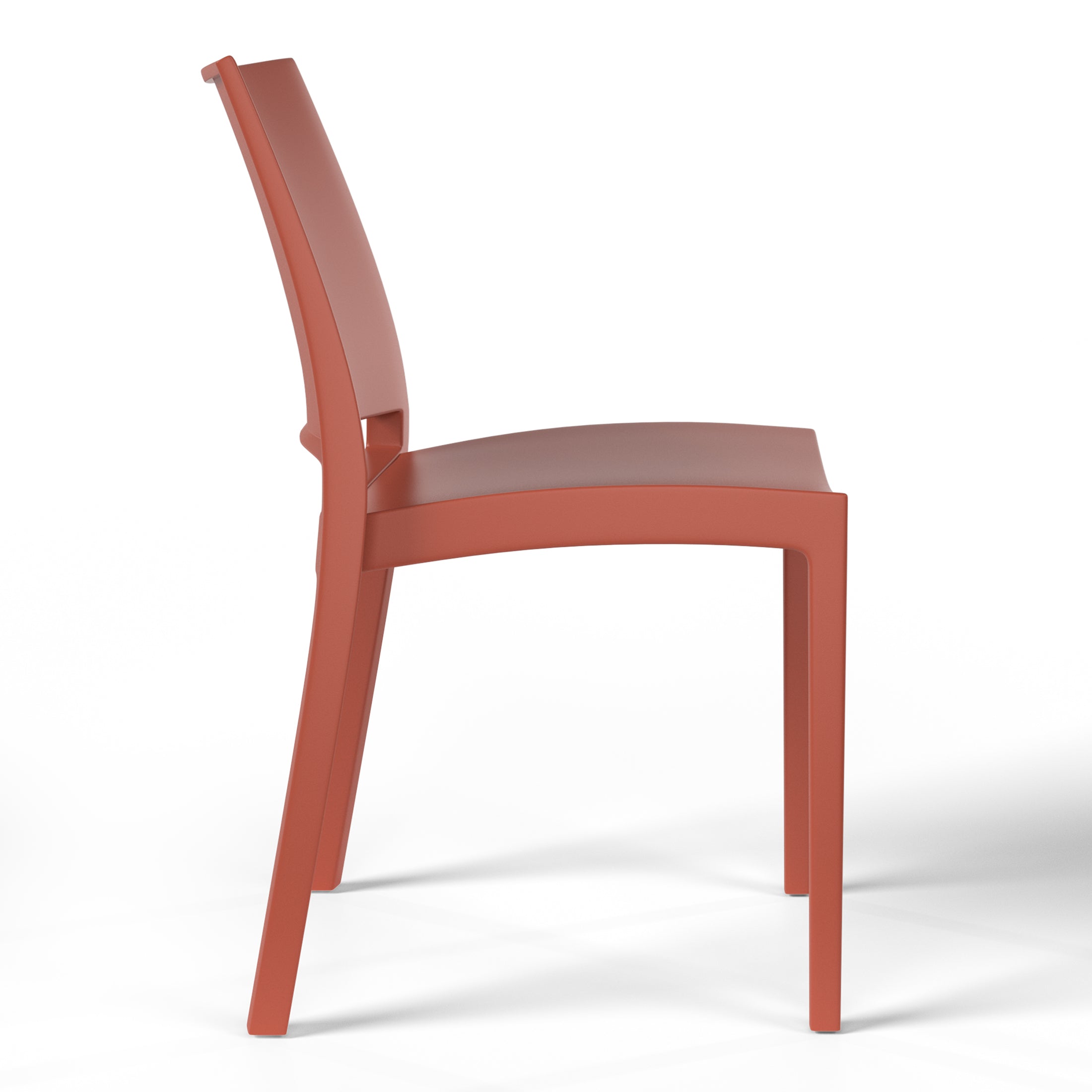 Sunshine Modern Polypropylene Stackable Plastic Patio Dining Chair (Set of 2)