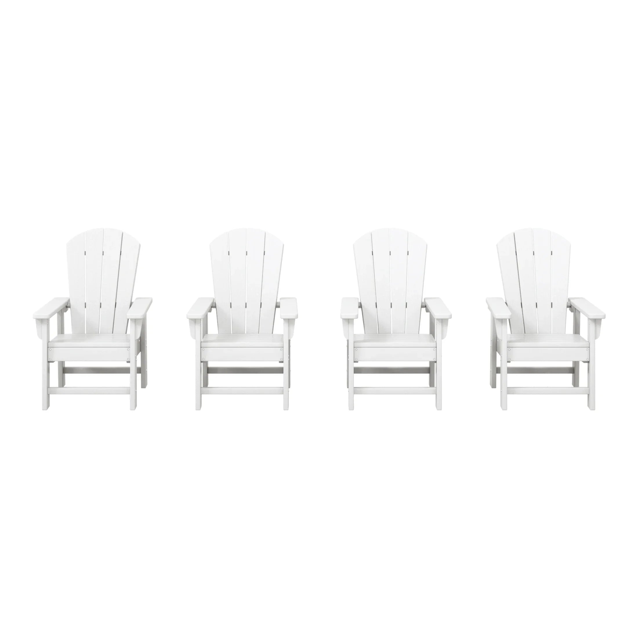 Paradise Kids Outdoor Adirondack Plastic Patio Chair (Set of 4)