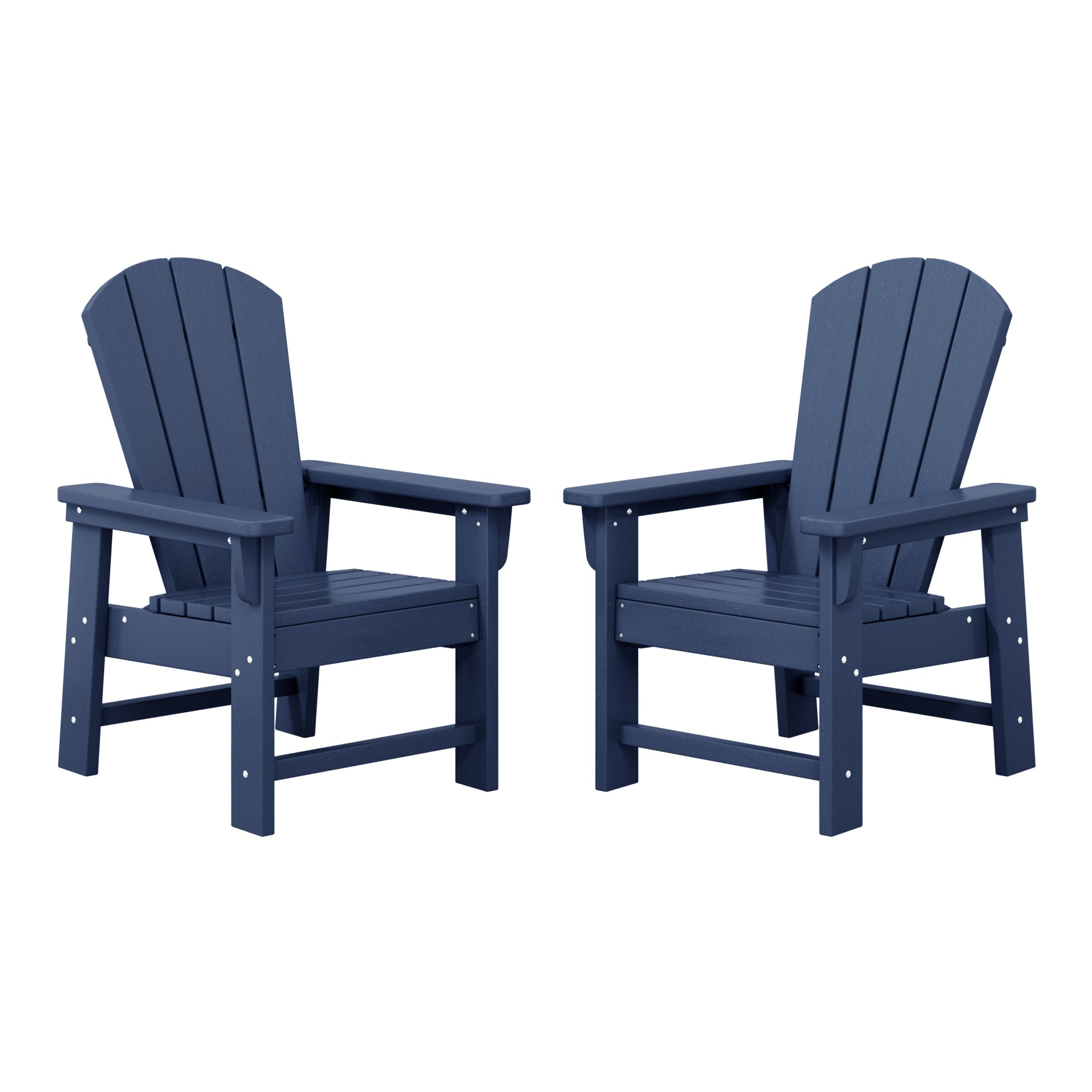 Paradise Kids Outdoor Adirondack Plastic Patio Chair (Set of 2)