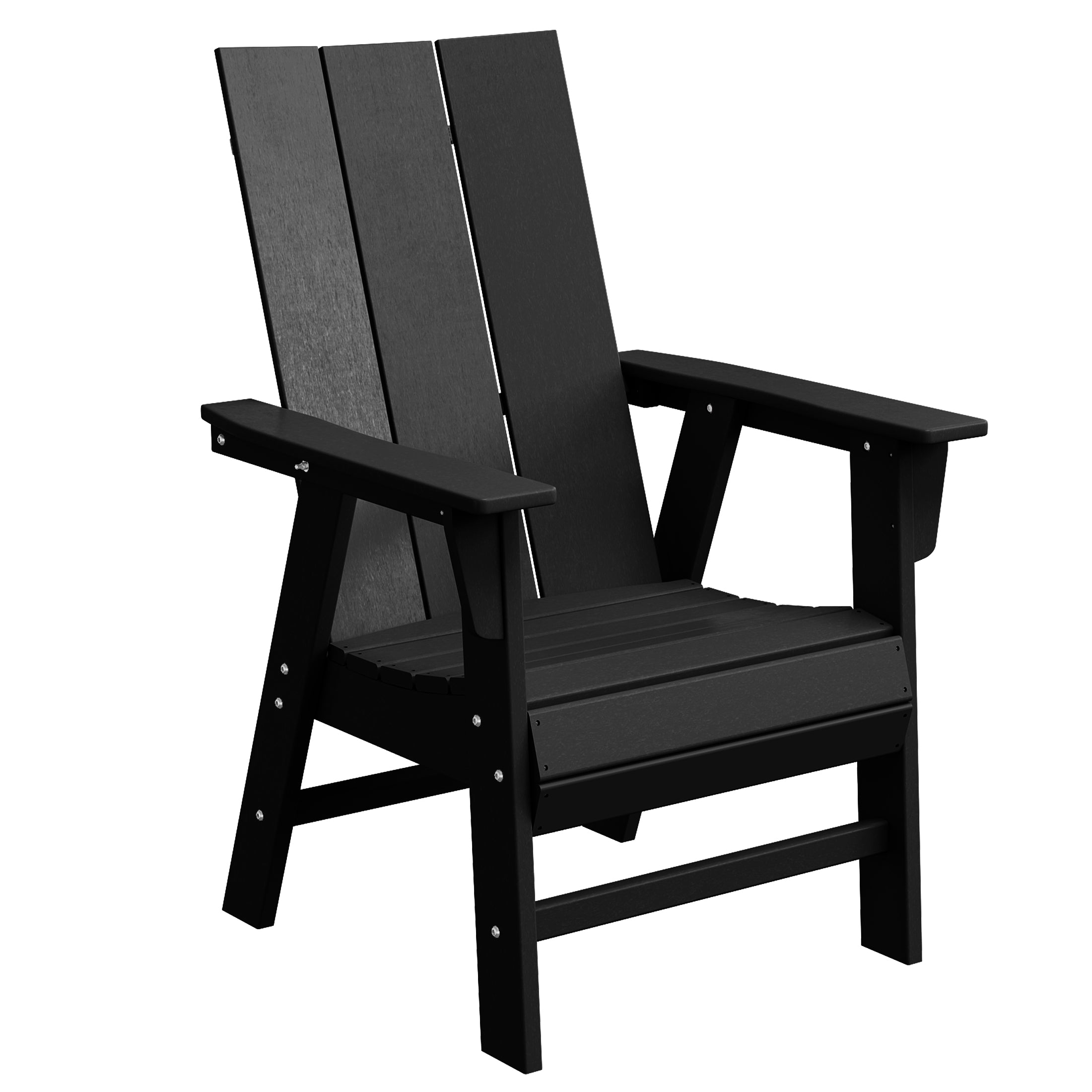 Palms Outdoor Patio HDPE Plastic Modern Adirondack Dining Chairs (Set of 2)
