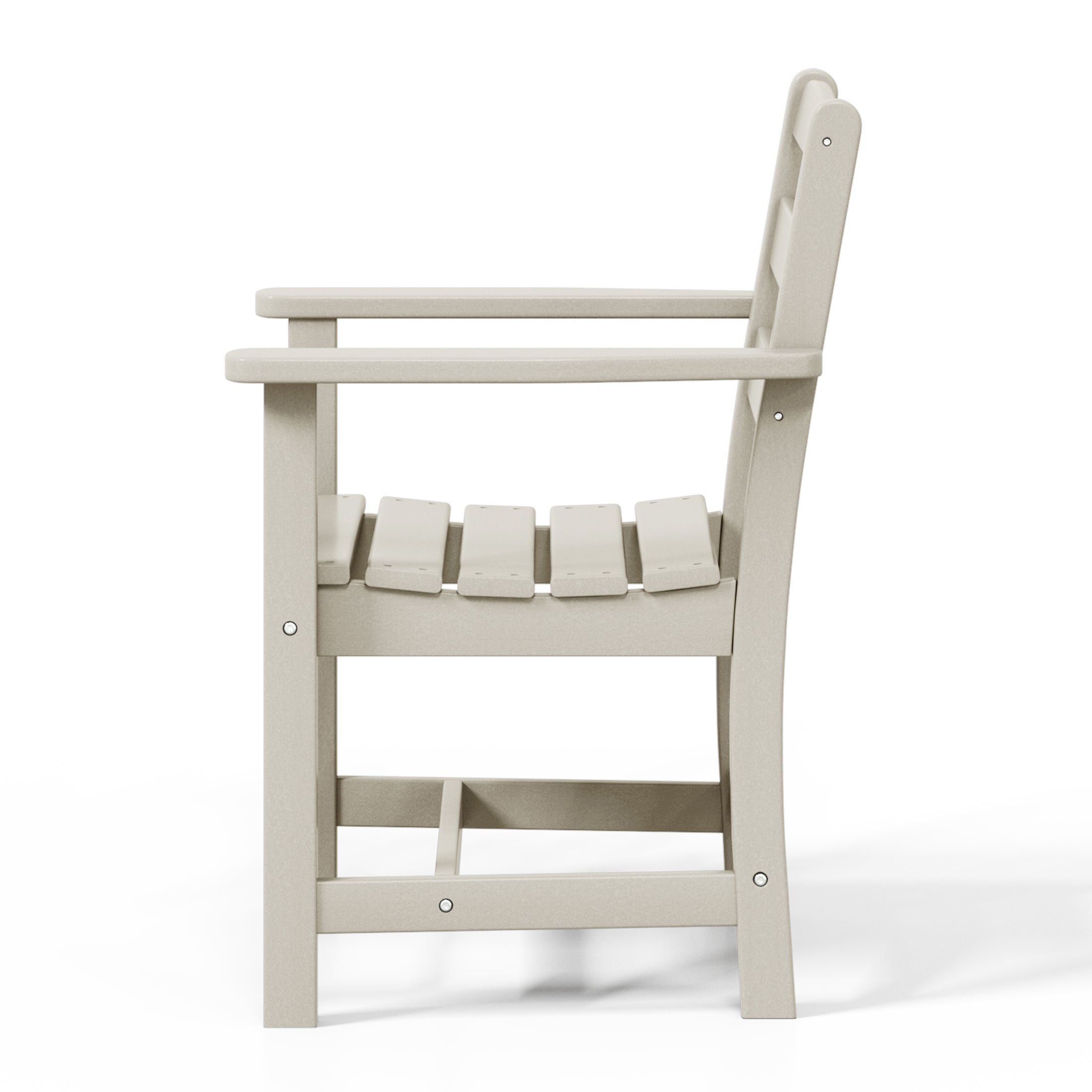 Palms Outdoor HDPE Patio Classic Dining Arm Chair