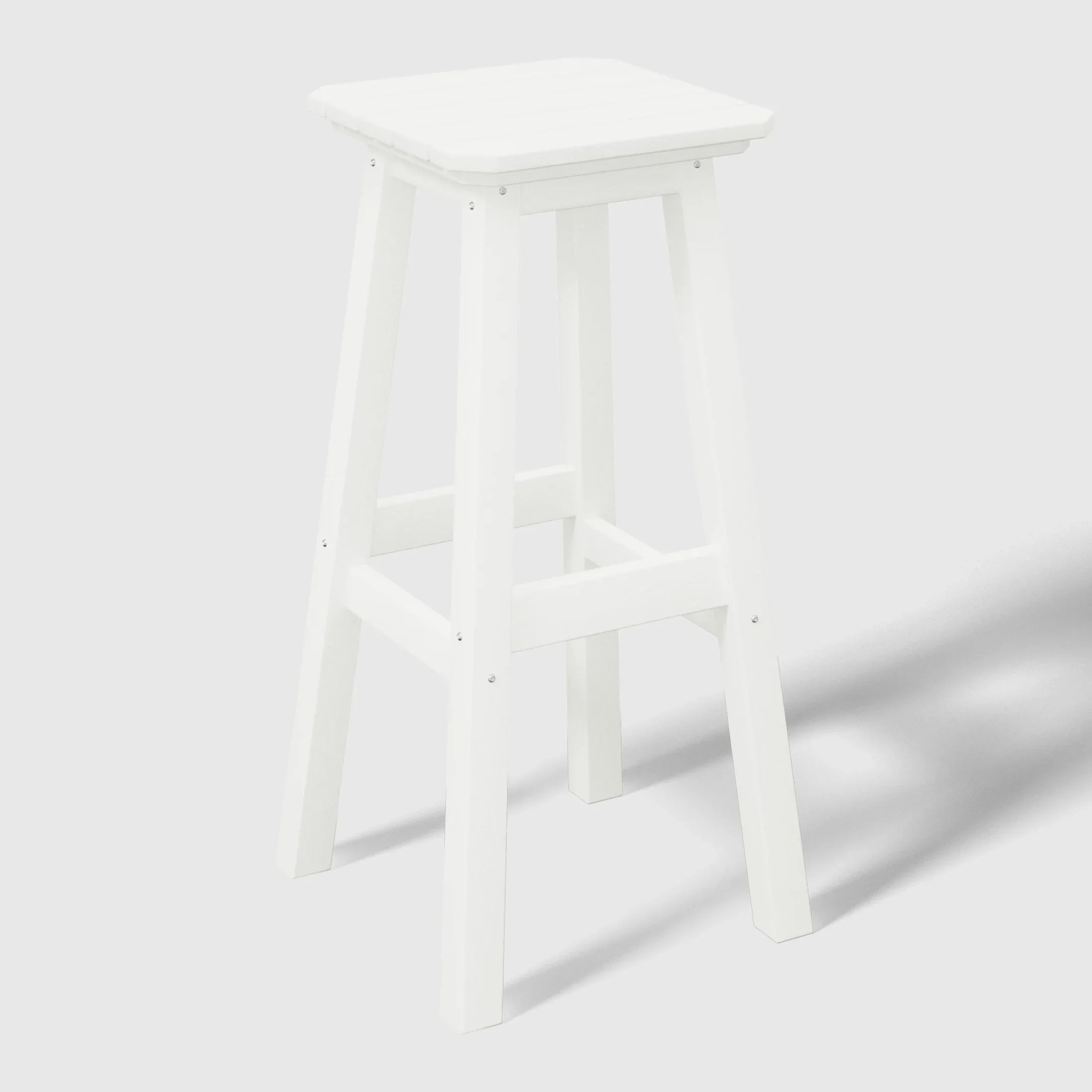 Paradise 29" HDPE Outdoor Patio Square Bar Stools (Set of 2)