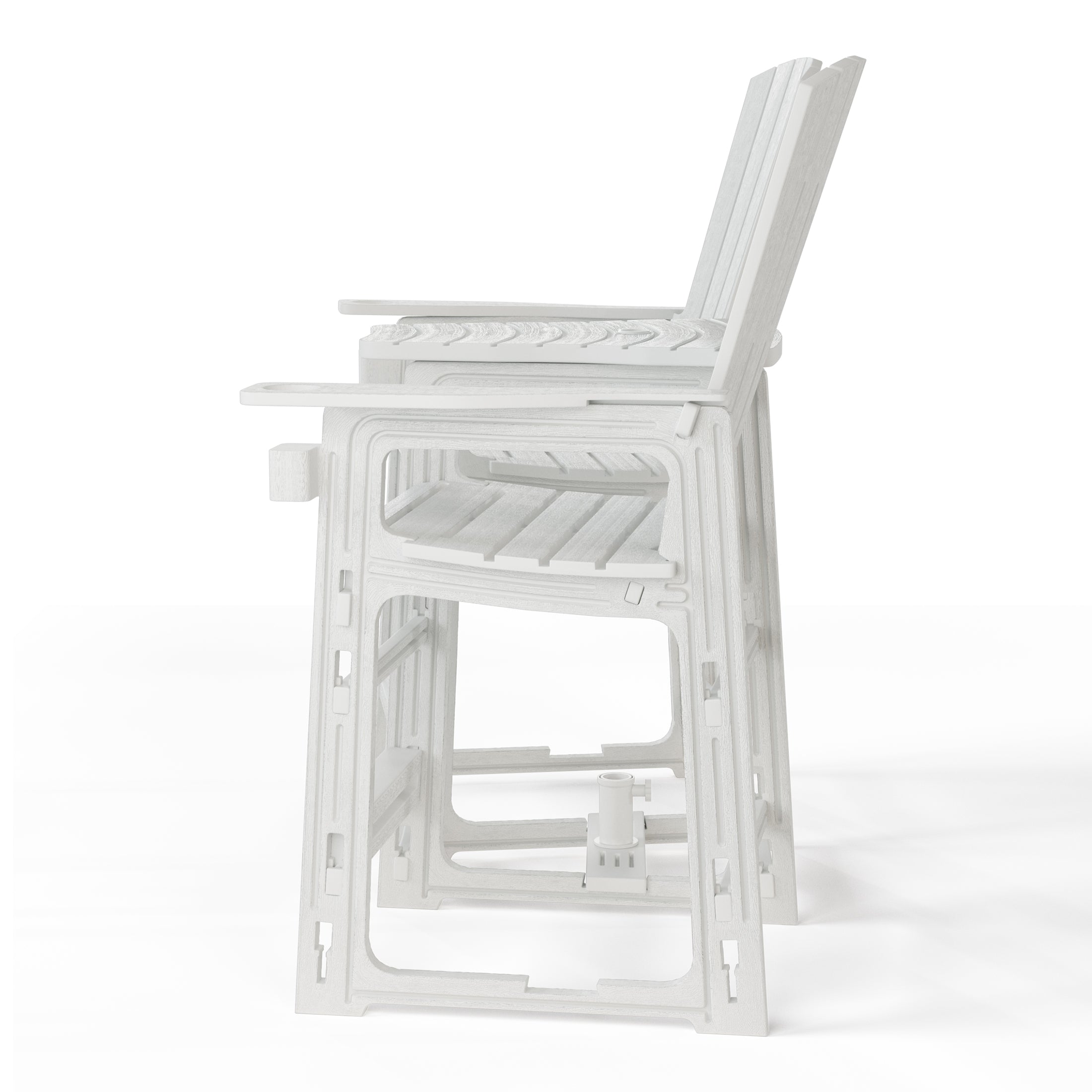 Cayman Outdoor Tall Adirondack Chairs With Connecting Table Tray (Set of 2)