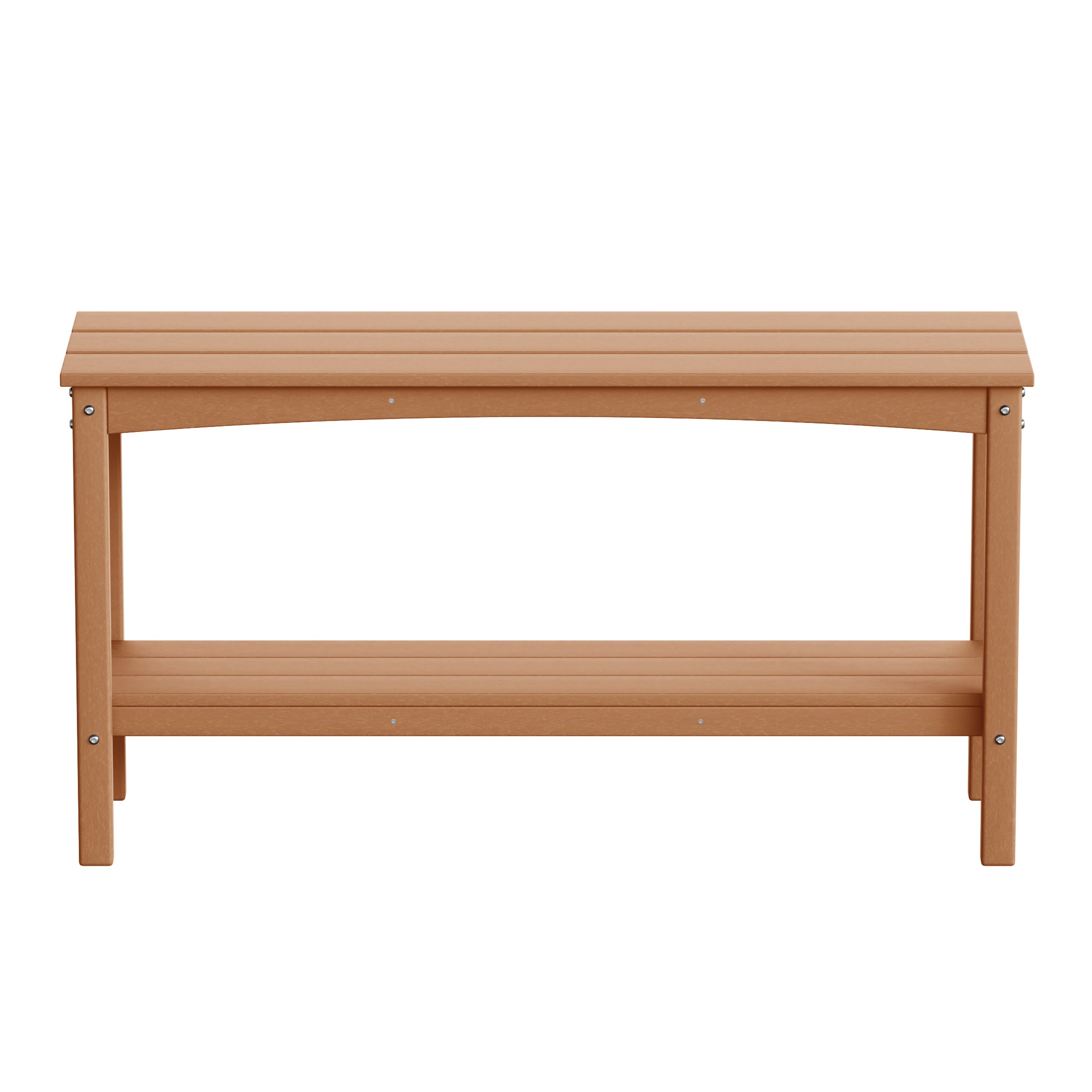 Paradise 55" Outdoor Patio HDPE Adirondack 2-Tier Shelf Console Table