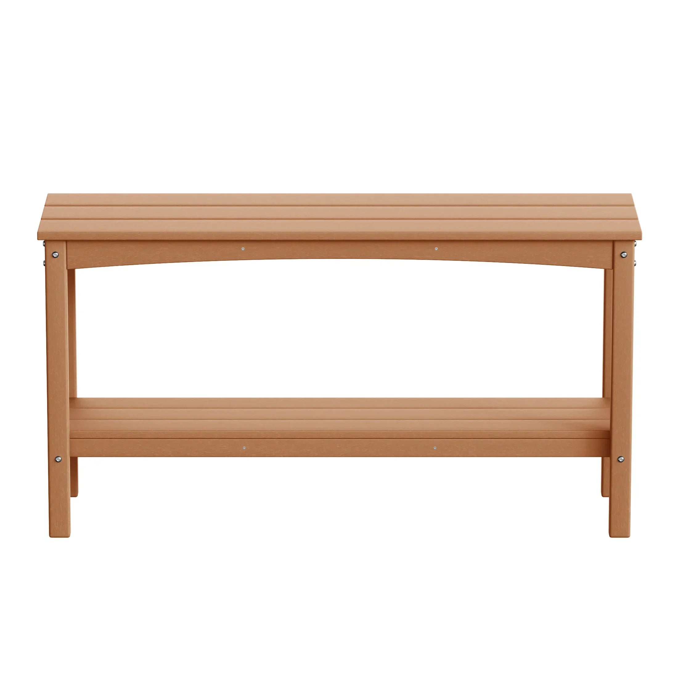Paradise 55" Outdoor Patio HDPE Adirondack 2-Tier Shelf Console Table