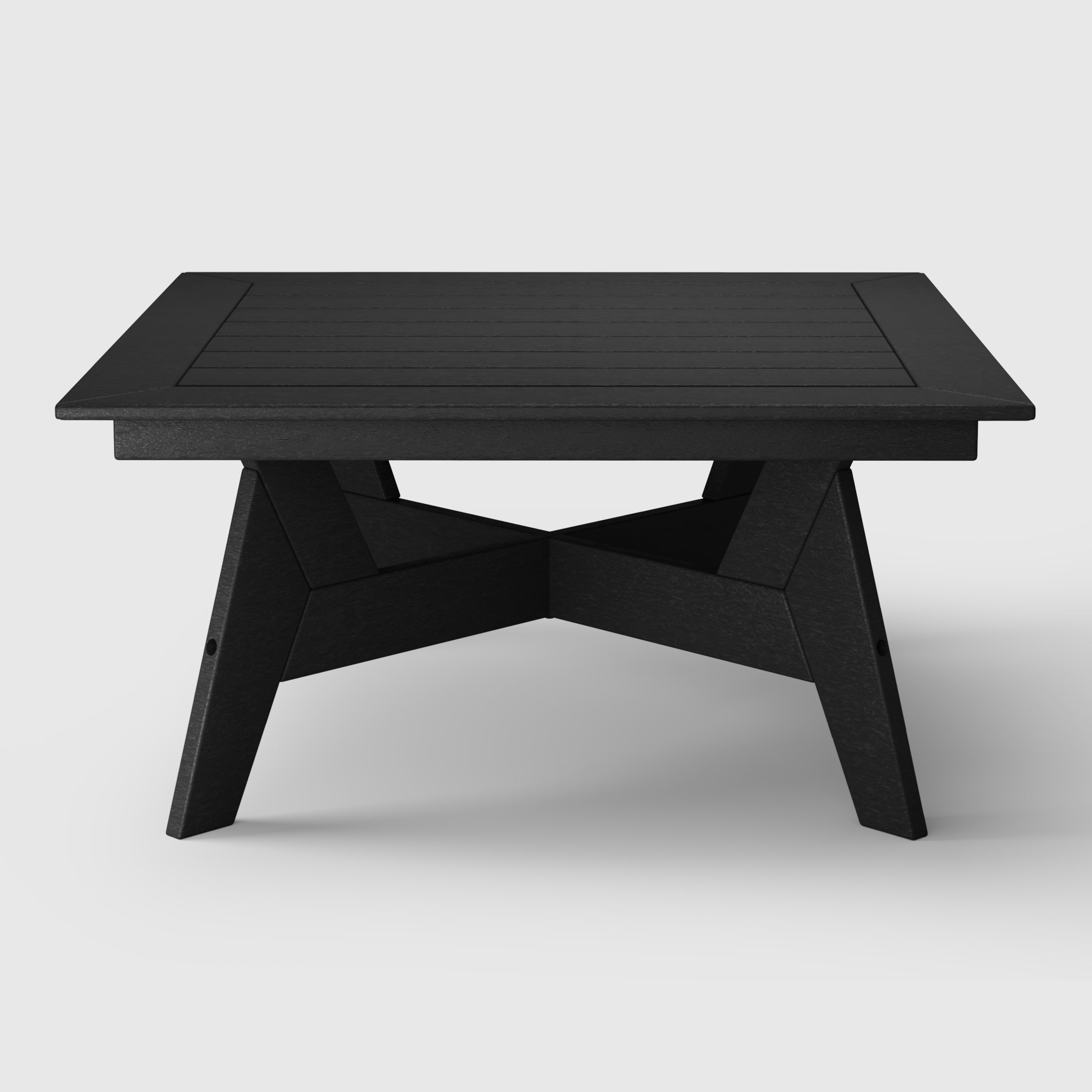 Portsmouth Modern Low Outdoor Patio Square HDPE Coffee Table