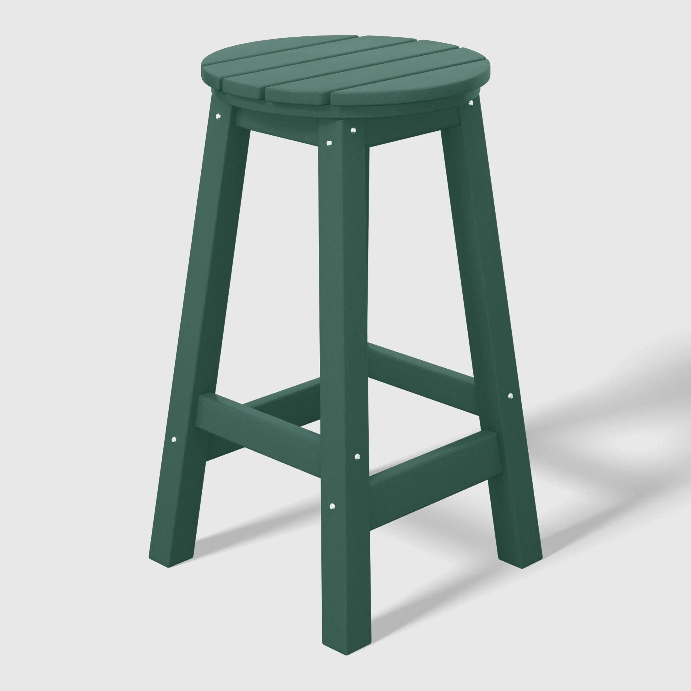 Paradise 24" HDPE Outdoor Patio Round Counter Height Bar Stool