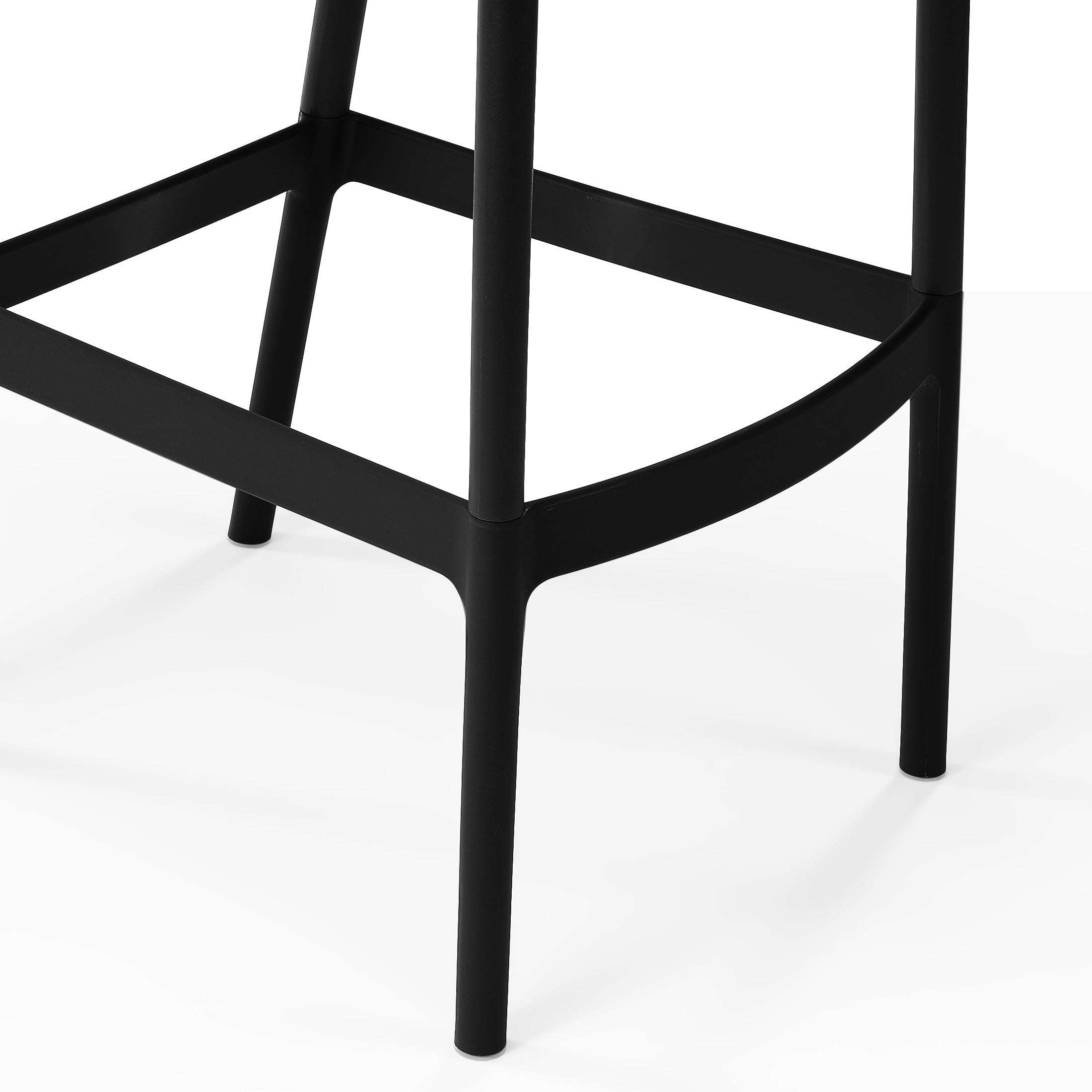 Sunshine 41.75" Outdoor Modern Polypropylene Plastic Patio Bar Height Stools (Set of 2)