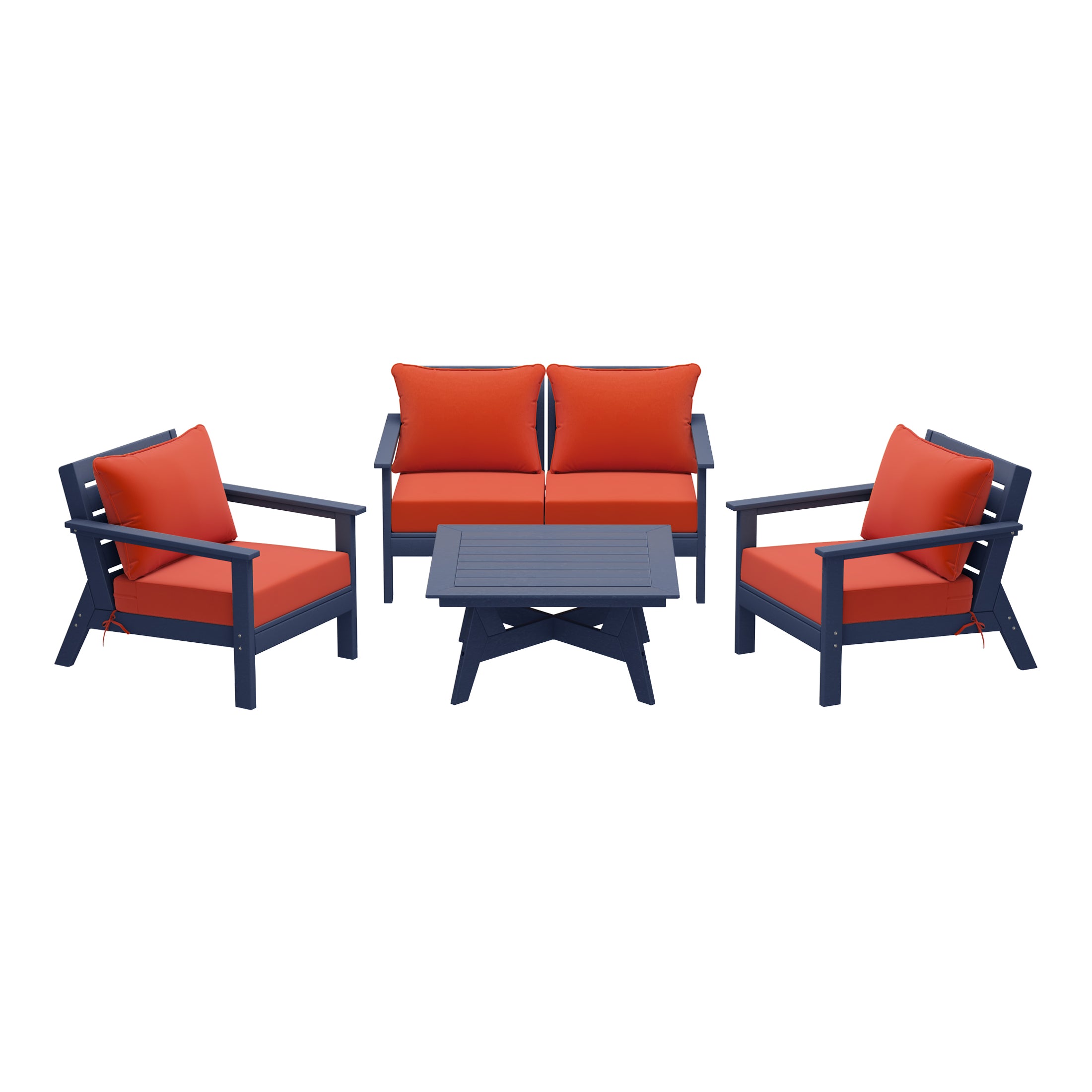 Portsmouth Outdoor 5-Piece Modular Sectional Patio Furniture Sofa Set