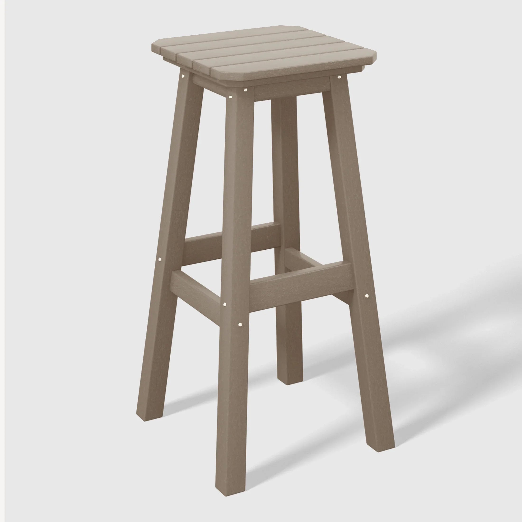 Paradise 29" HDPE Outdoor Patio Square Bar Stools (Set of 2)