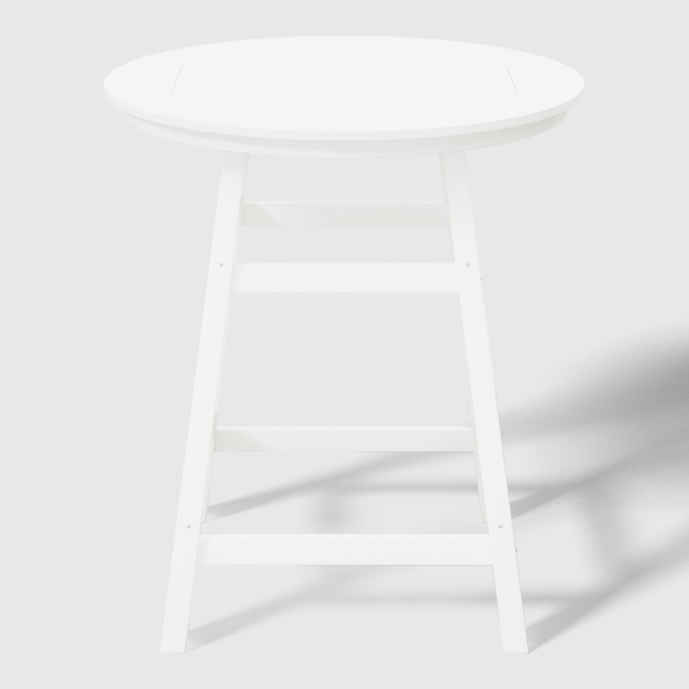 Paradise 5-Piece HDPE Outdoor Patio Dining Bar Bistro Table Set with Counter High Round Bar Stools