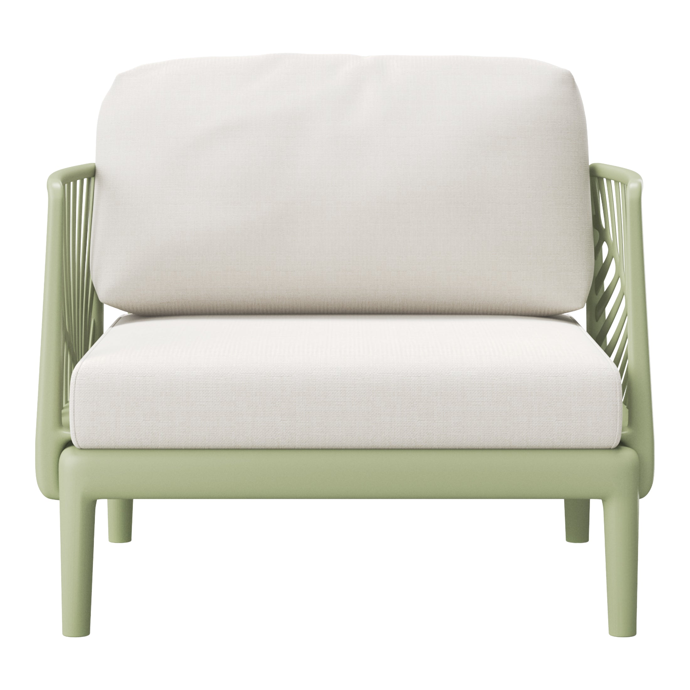 Sunshine Modern Outdoor Polypropylene Resin Deep Seating Patio Club Chair