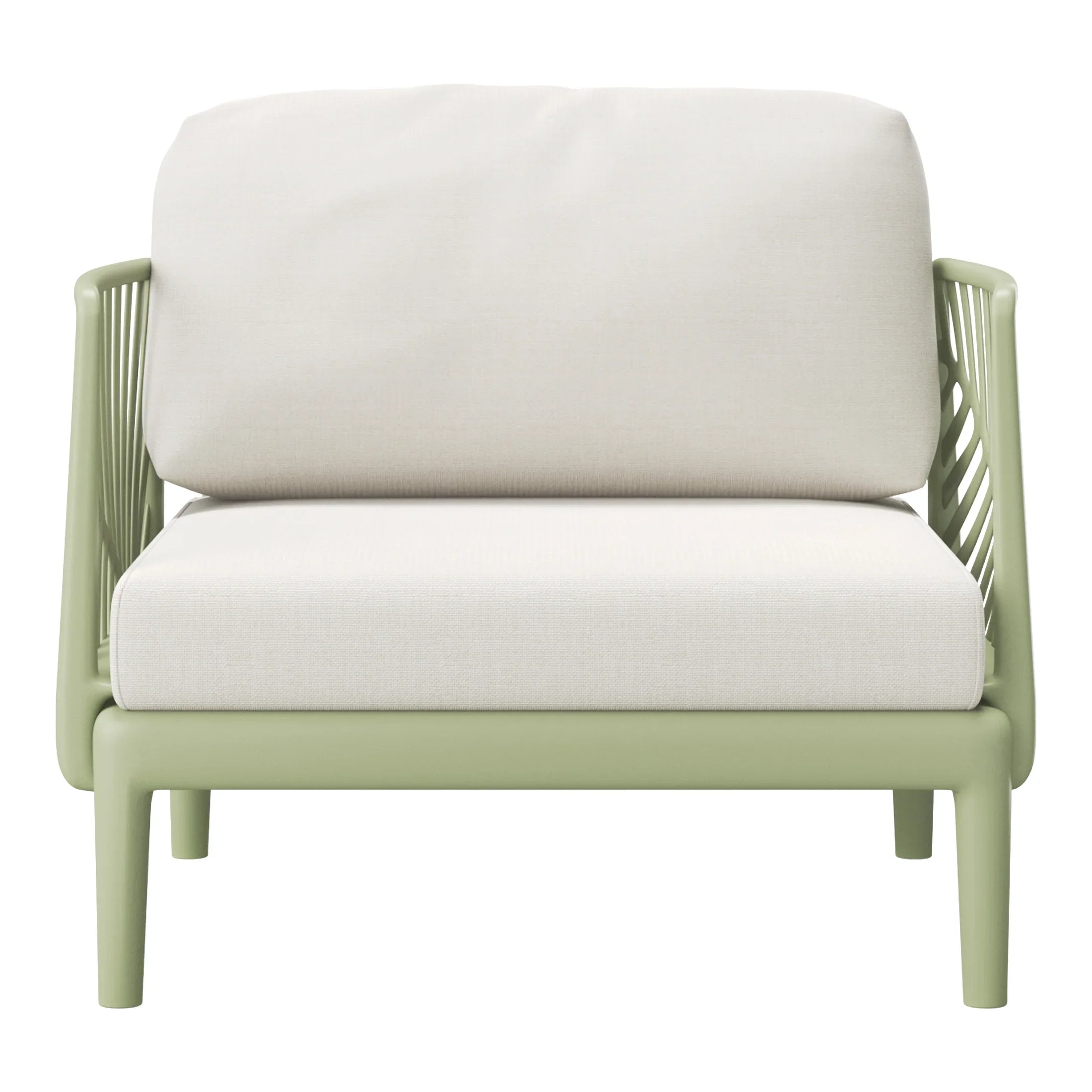 Sunshine Modern Outdoor Polypropylene Resin Deep Seating Patio Club Chair