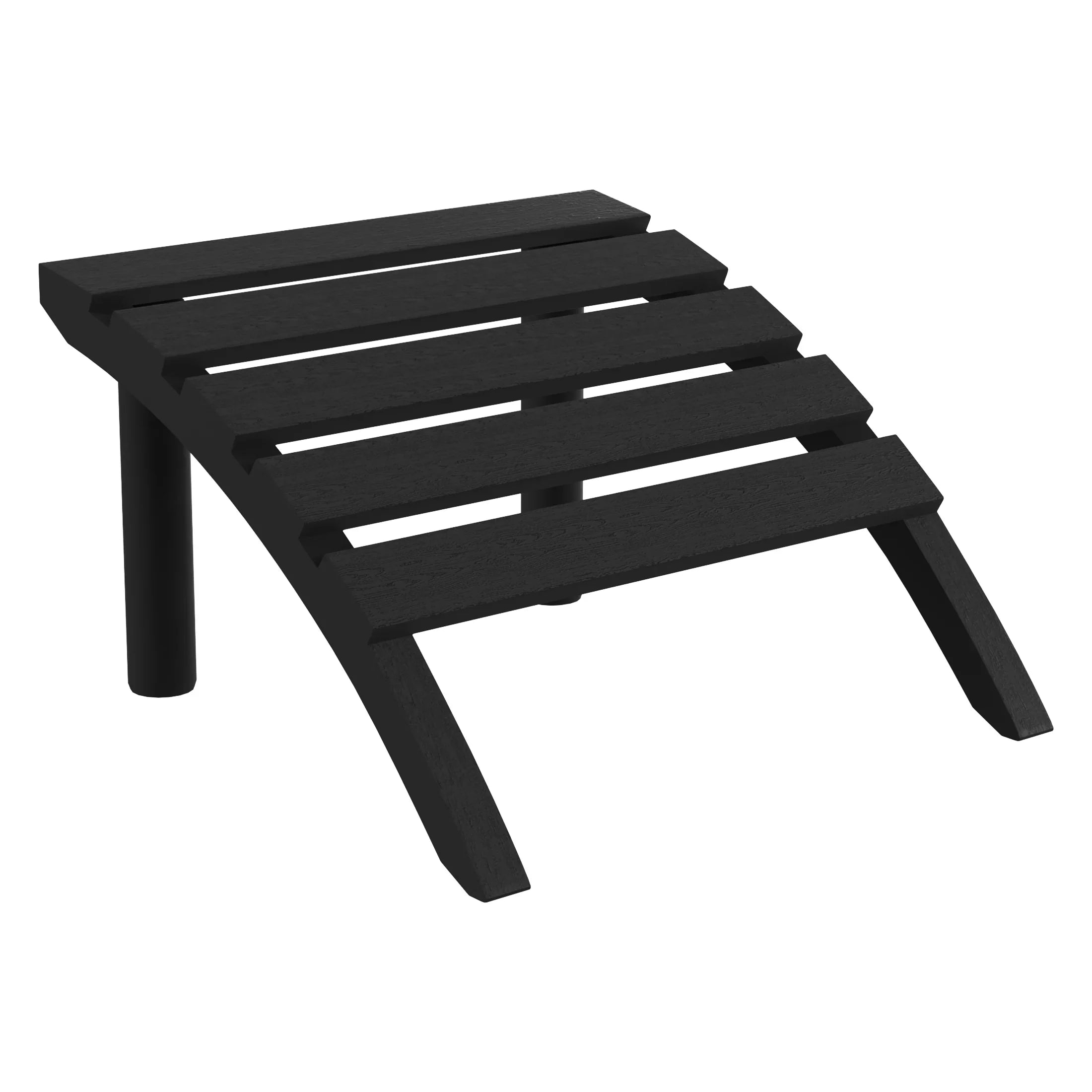 Cayman 3-Piece HDPE Outdoor Patio Adirondack Chair with Ottoman and 18" Side Table Set
