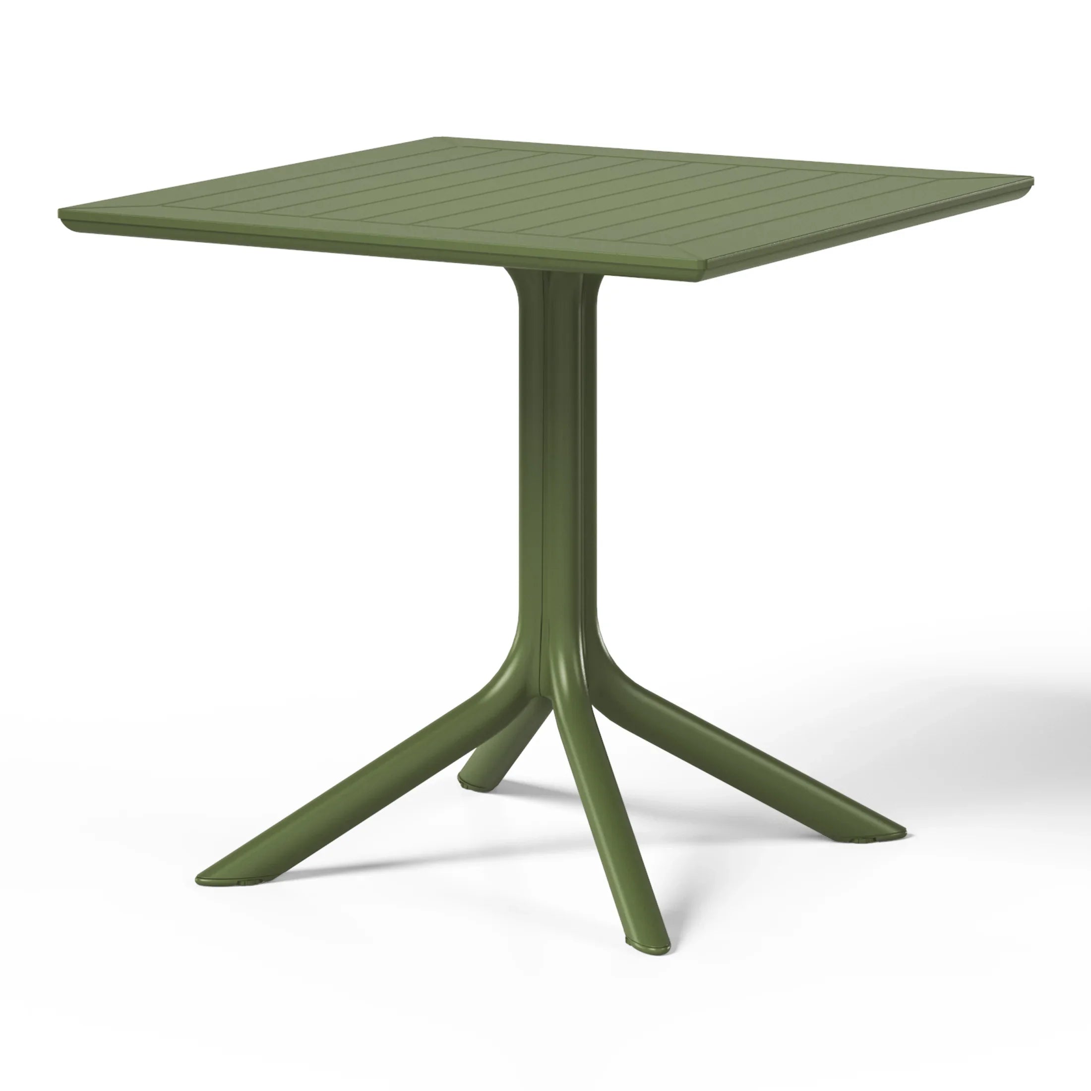 Sunshine 31.5" Square Outdoor Plastic Resin Patio Dining Table for 4
