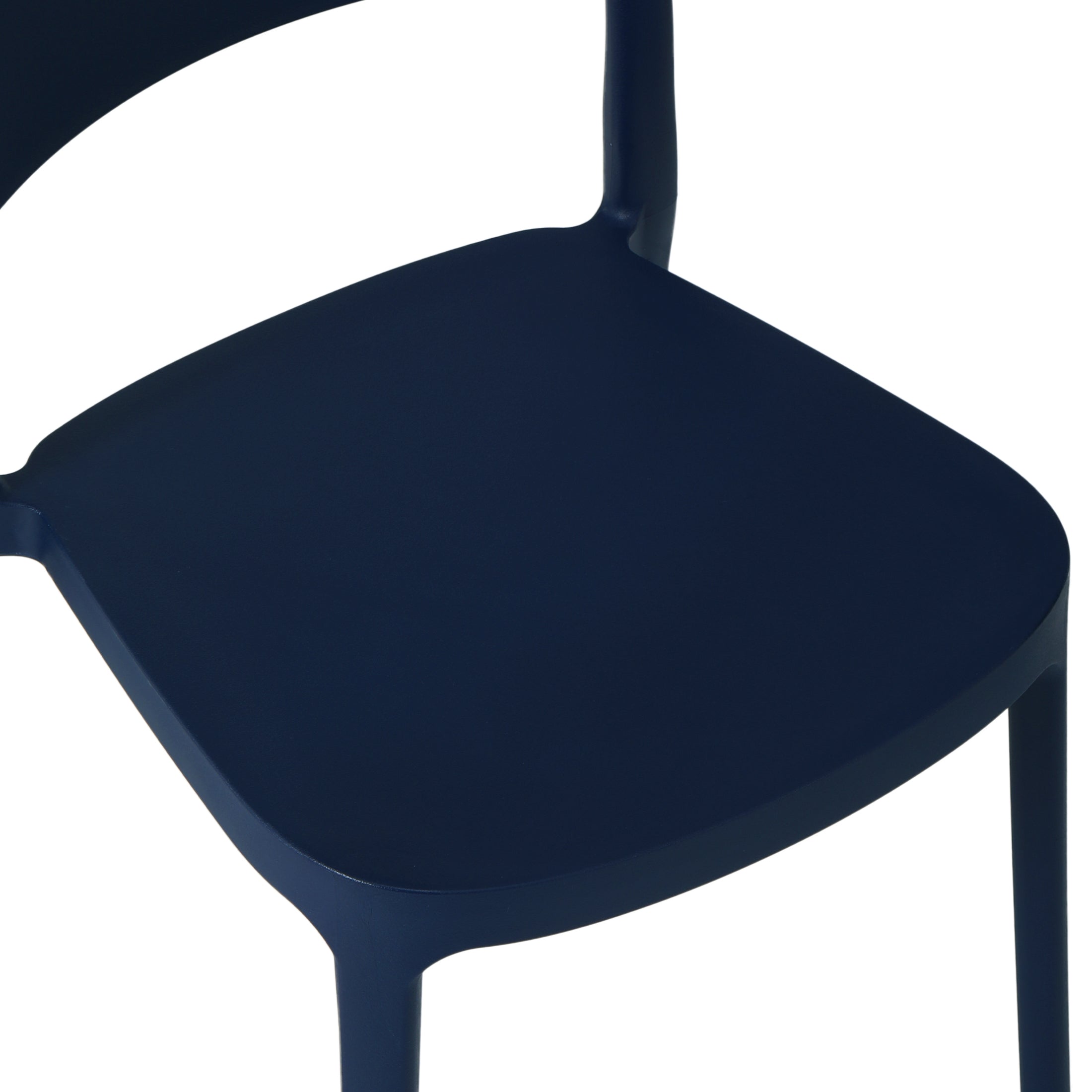 Sunshine Outdoor Modern Stackable Plastic Patio Dining Chairs (Set of 2)