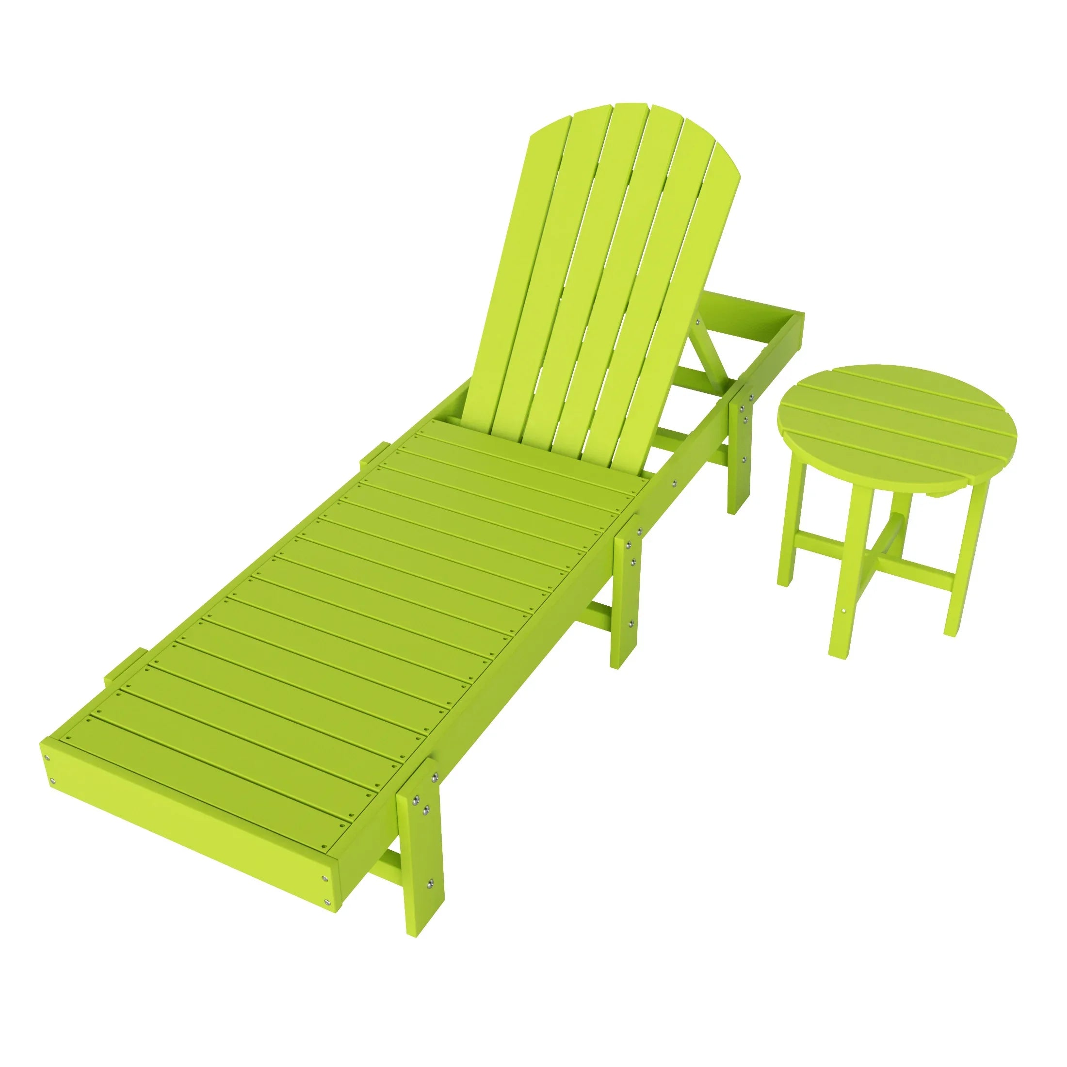 Portside 2 Piece Poly Reclining Chaise Lounge