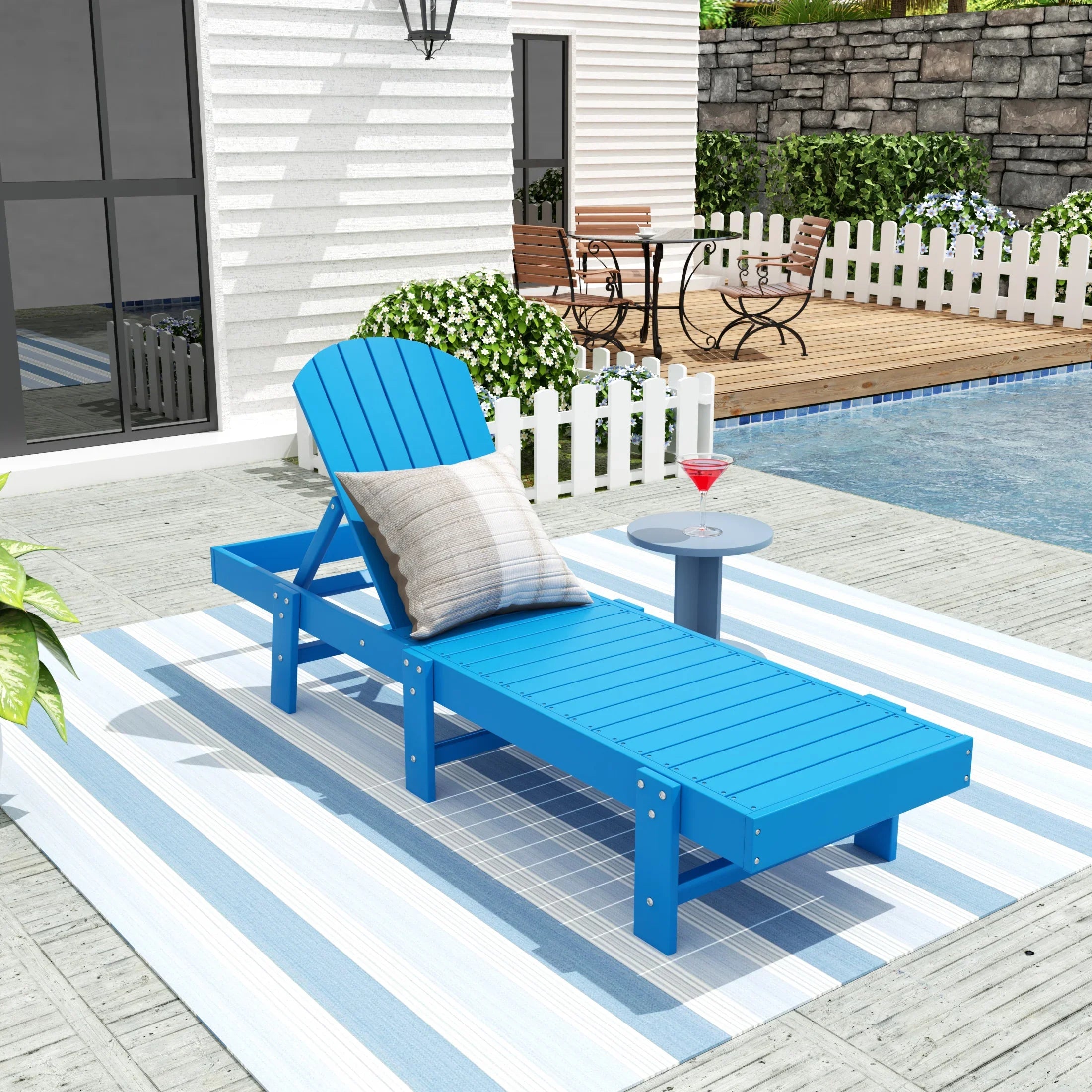 Portside Adirondack Poly Reclining Chaise Lounge