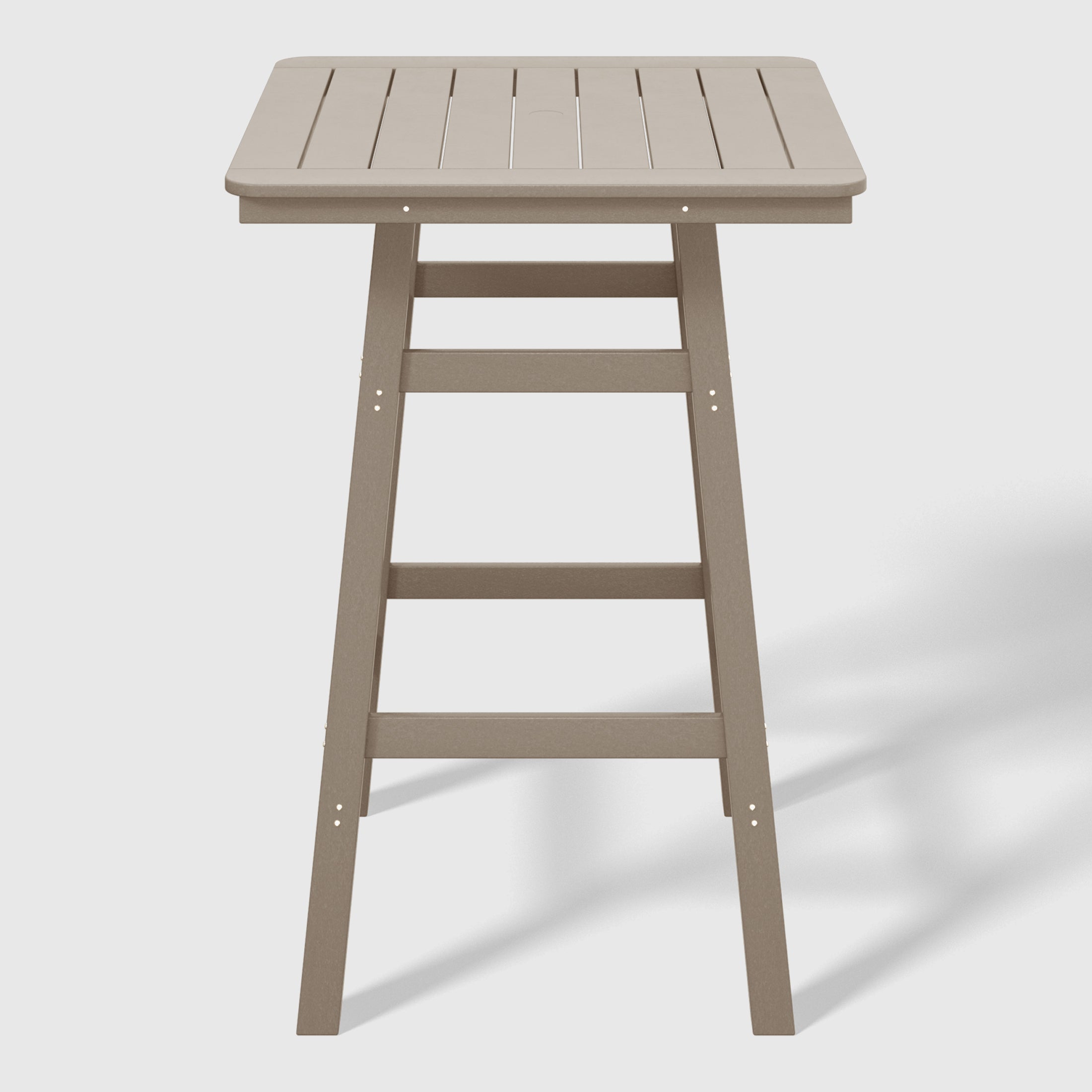 Paradise 30" Square Outdoor Patio Bistro Bar Table With Umbrella Hole