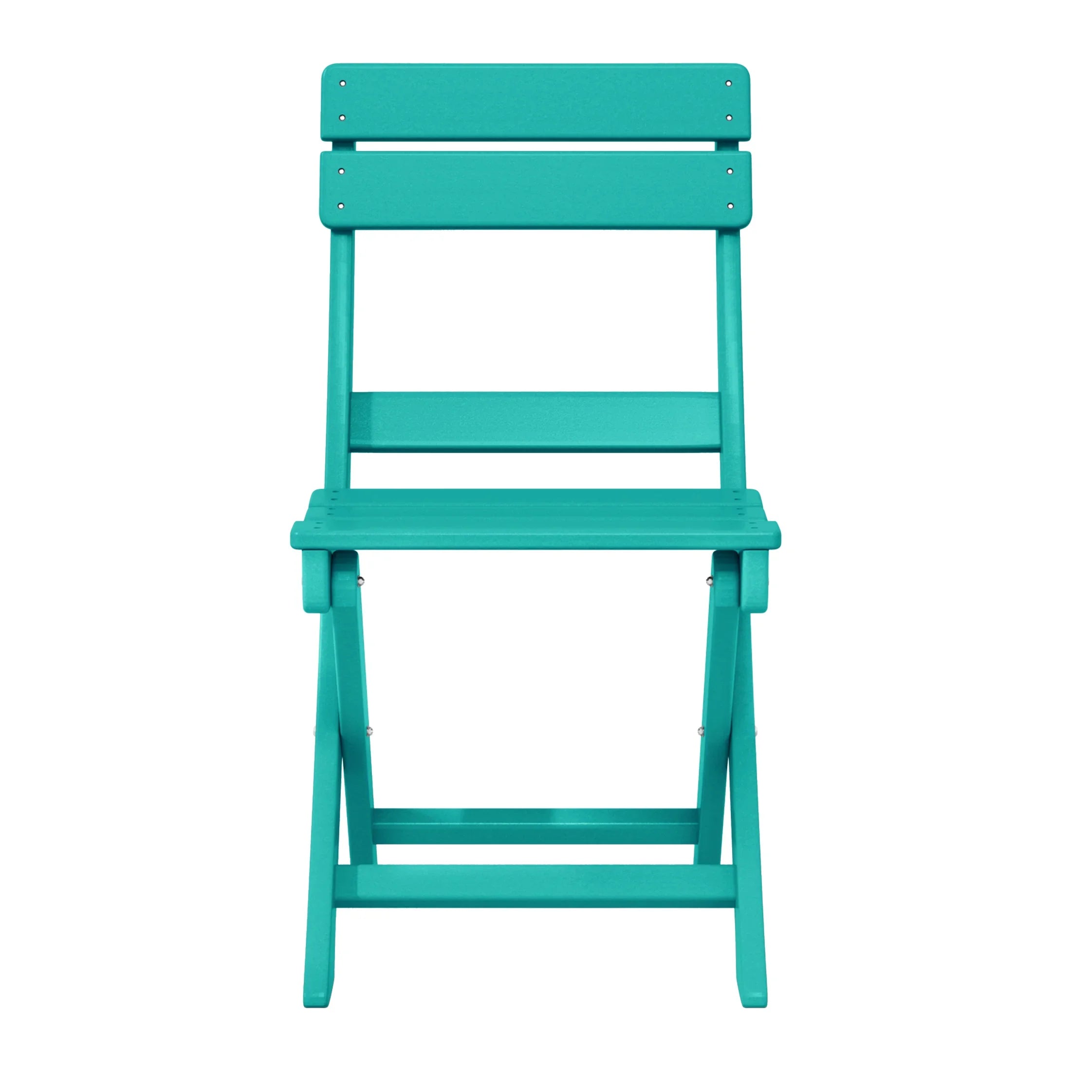 Paradise 3-Piece Outdoor HDPE Folding Patio Bistro Table and Chairs