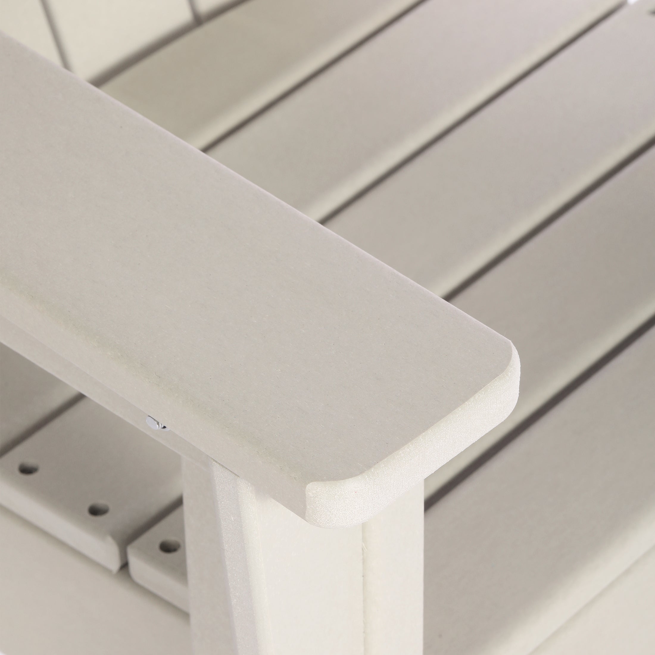 Paradise Kids 3-Piece Outdoor HDPE Adirondack Chairs With Square Side Table Set