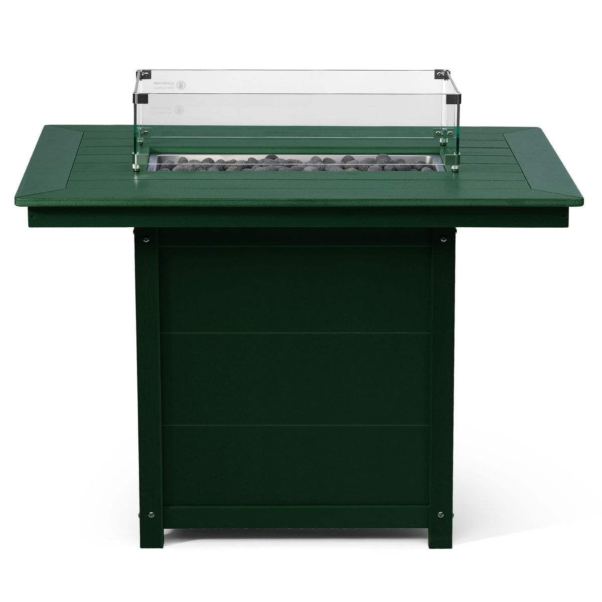 Sol 46" Modern Outdoor Patio Gas Propane Rectangular Fire Pit Table
