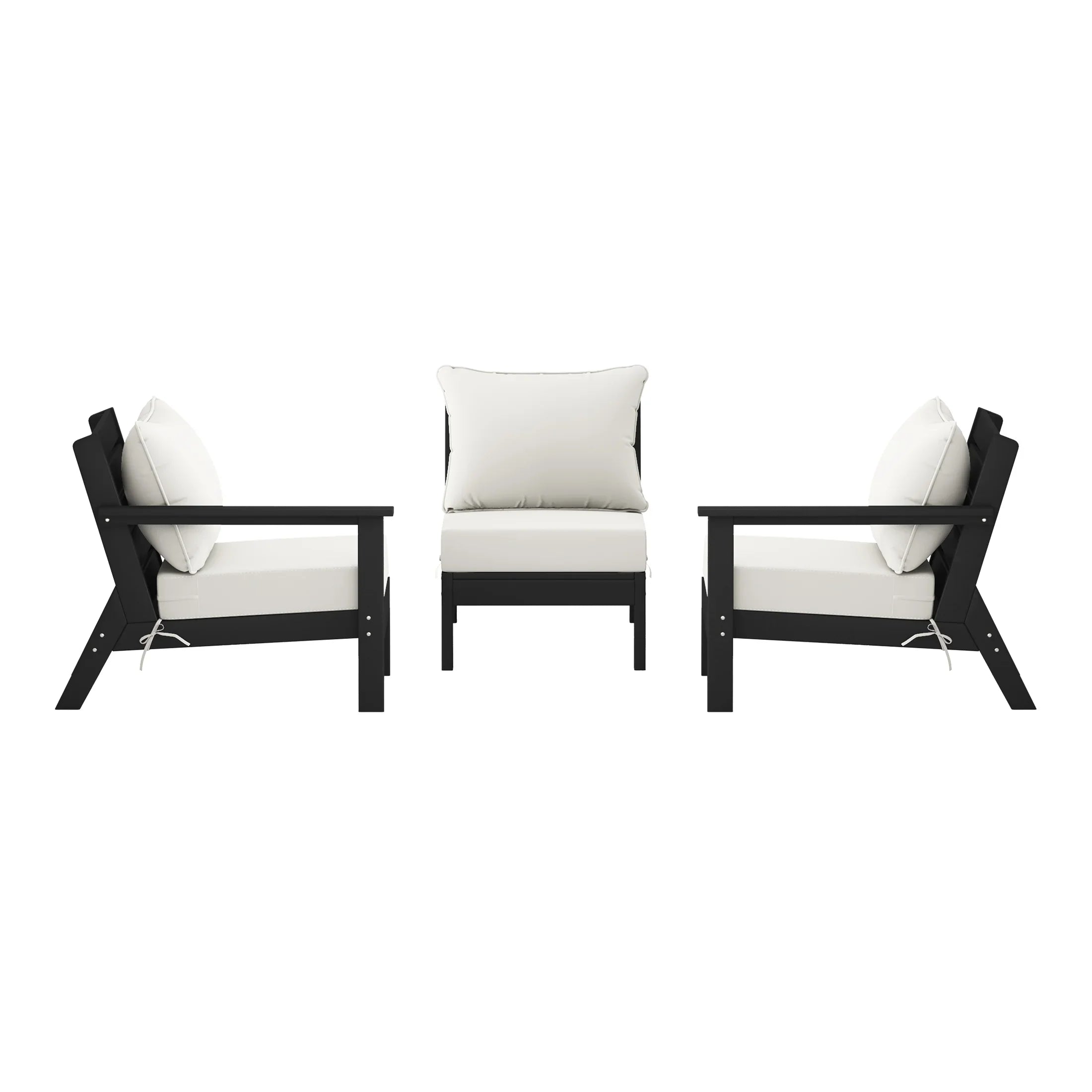 Portsmouth Outdoor Patio HDPE Sectional Sofa with Patio Cushions
