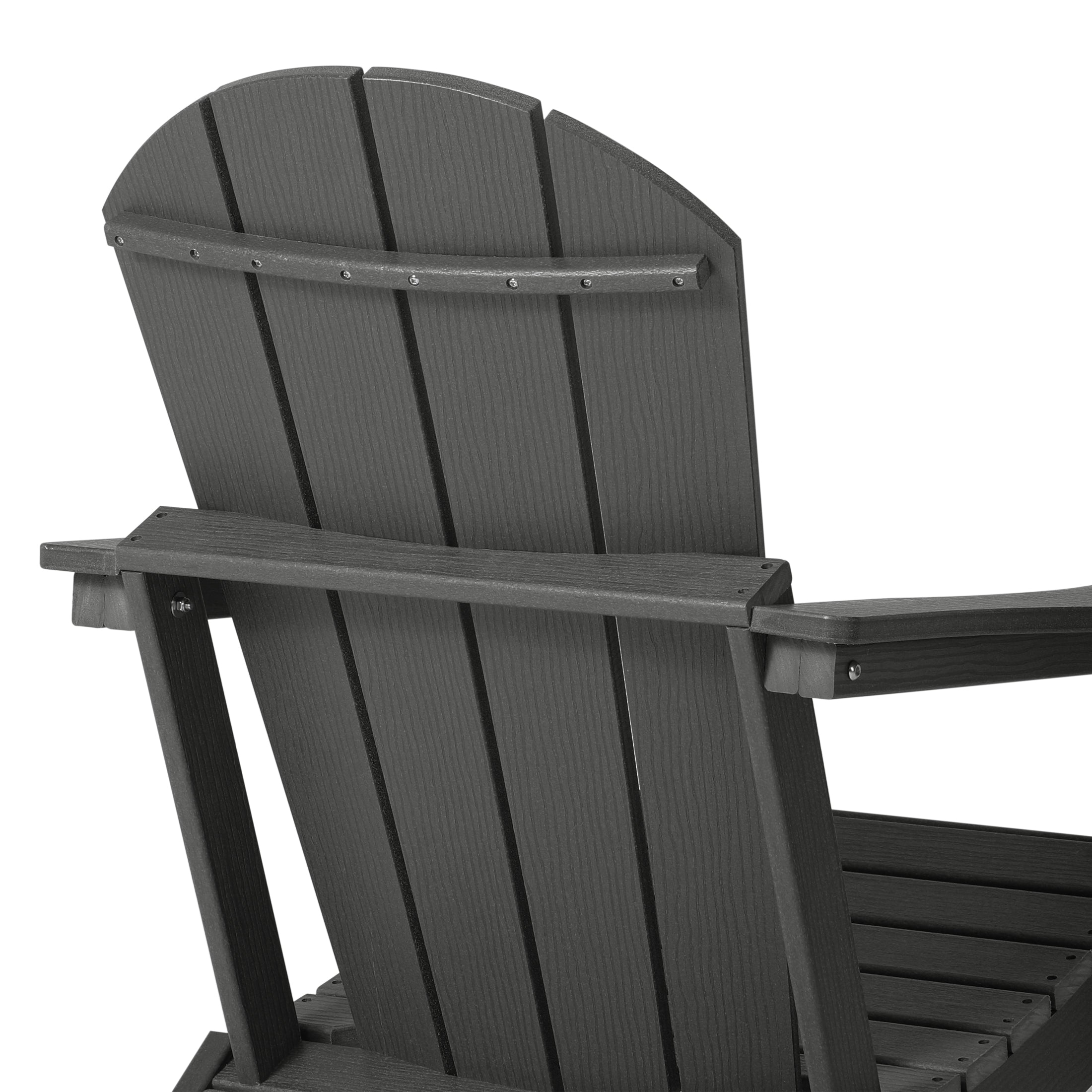 Rockport Outdoor Patio HDPE Resin Adirondack Chair With Cup Holder and Phone Holder