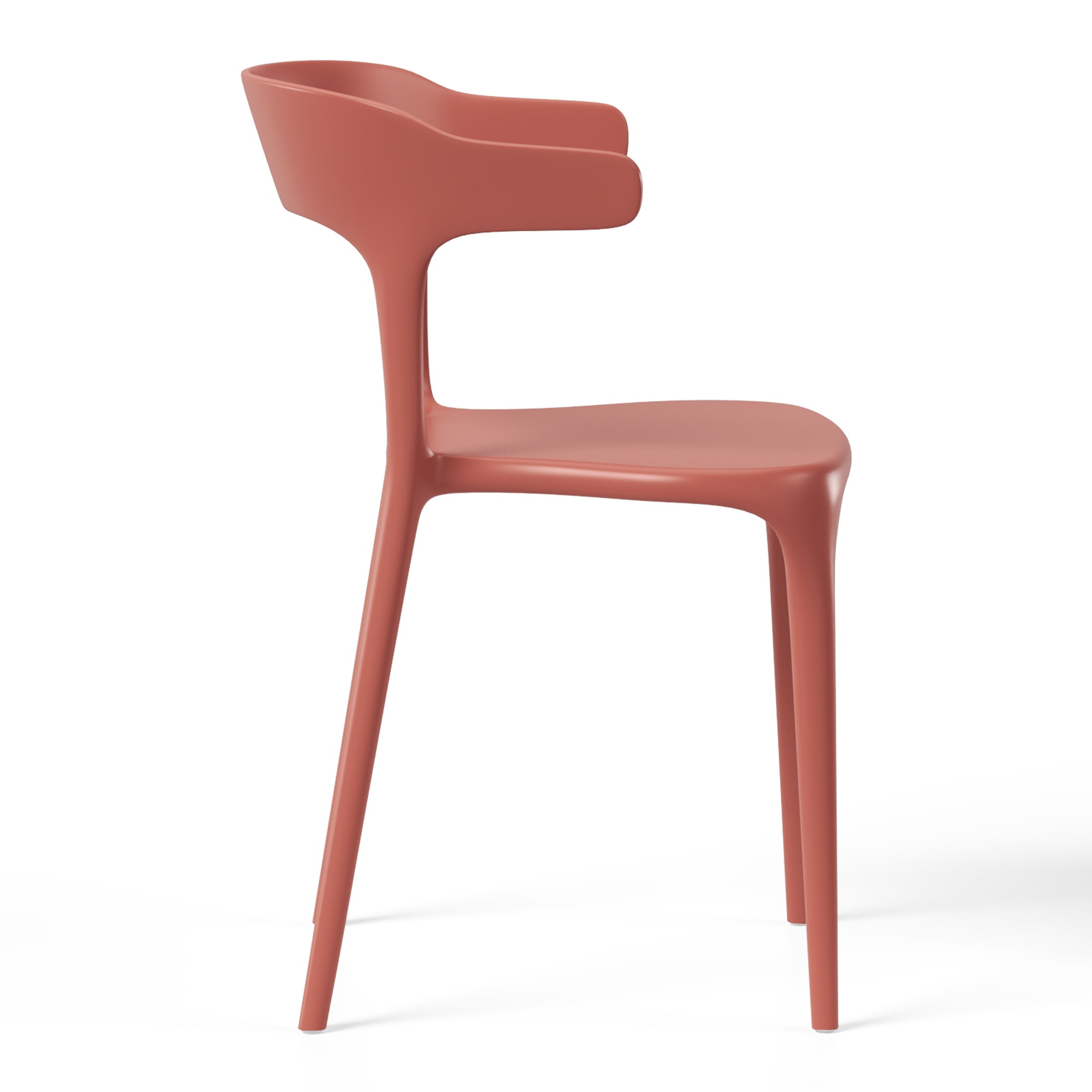 Sunshine Modern Stackable Resin Plastic Patio Dining Chair (Set of 4)