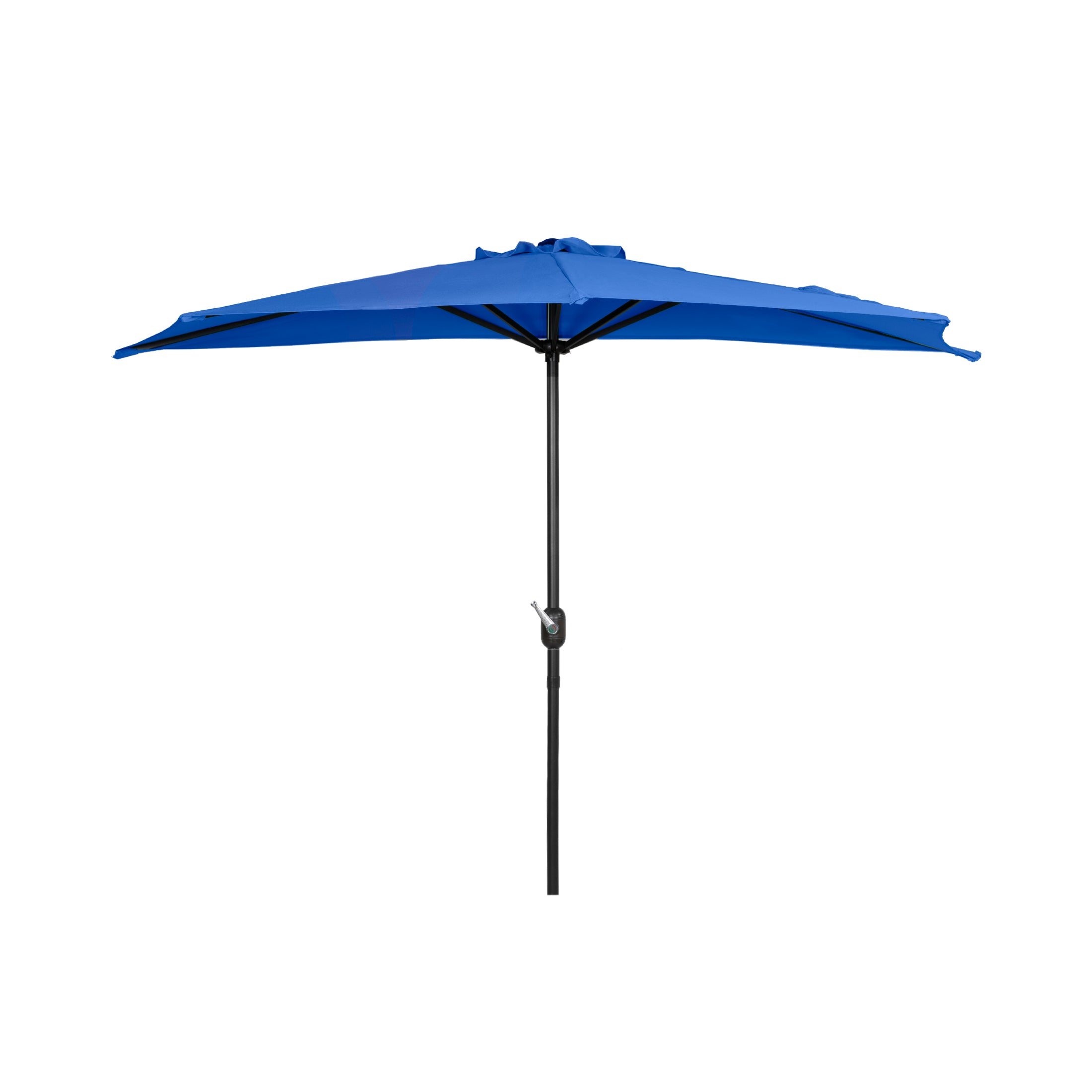 Easton 9 ft. Aluminum Half Market Crank Lift Patio Umbrella