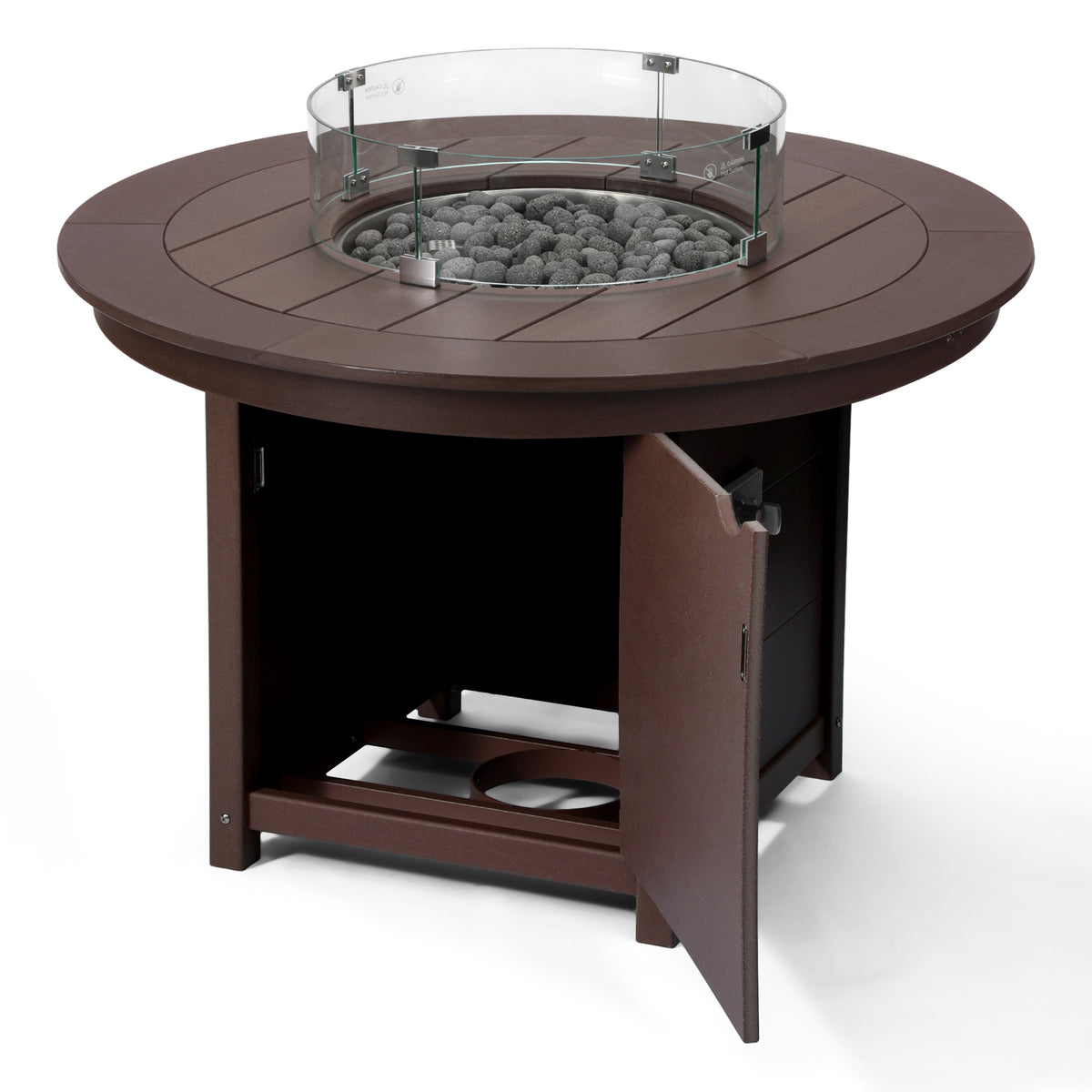 Sol 47" Modern Outdoor Patio Propane Gas Round Fire Pit Table
