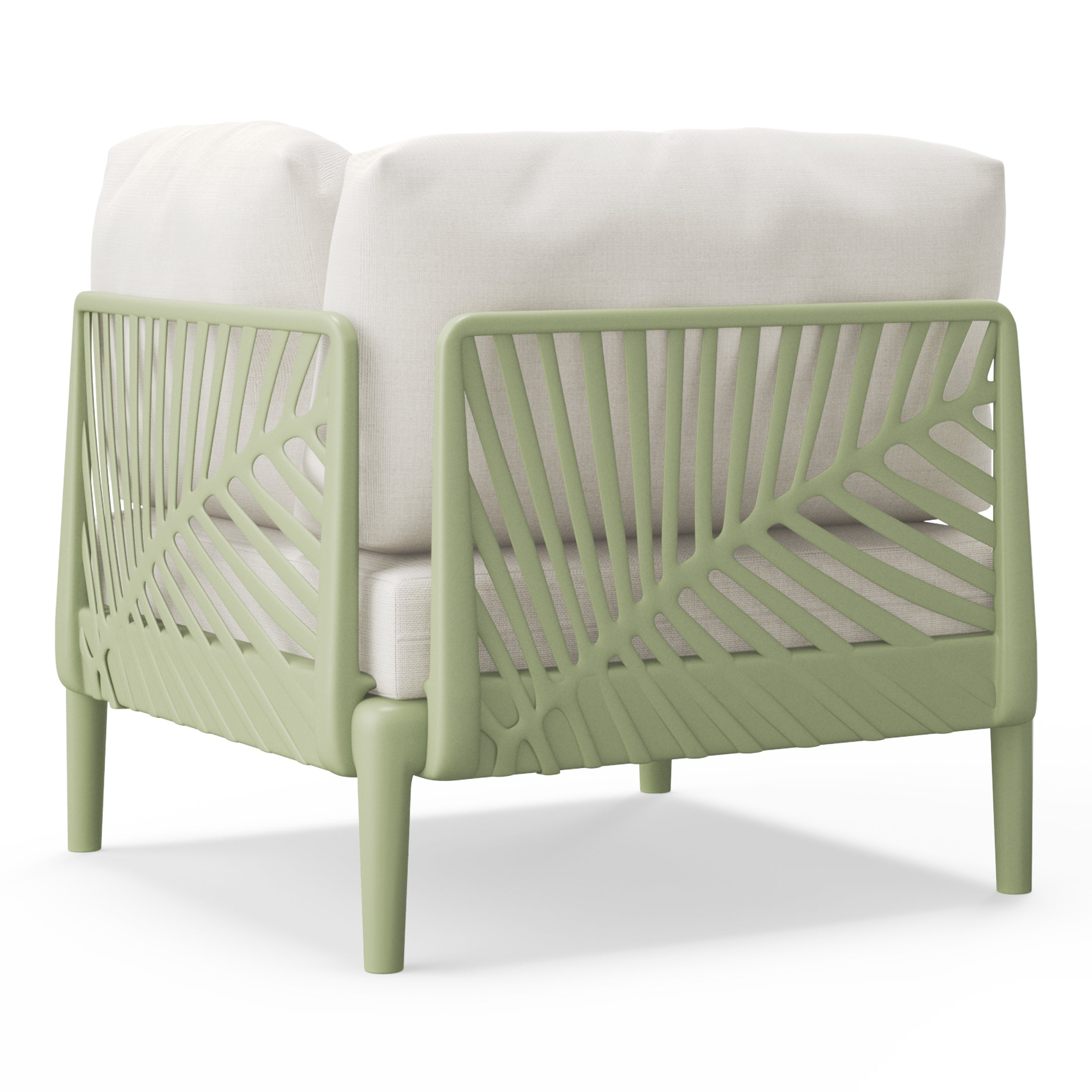 Sunshine Modern Outdoor Polypropylene Resin Deep Seating Sectional Corner Chair