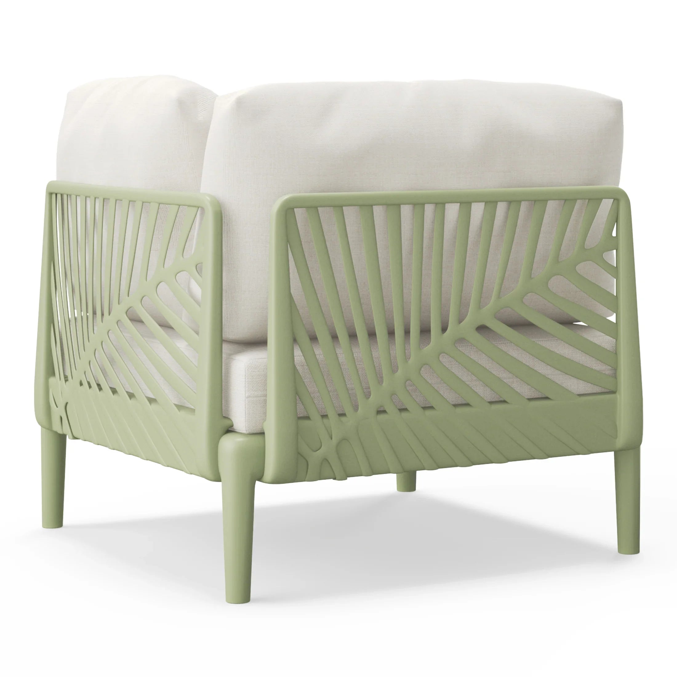 Sunshine Modern Outdoor Polypropylene Resin Deep Seating Sectional Corner Chair