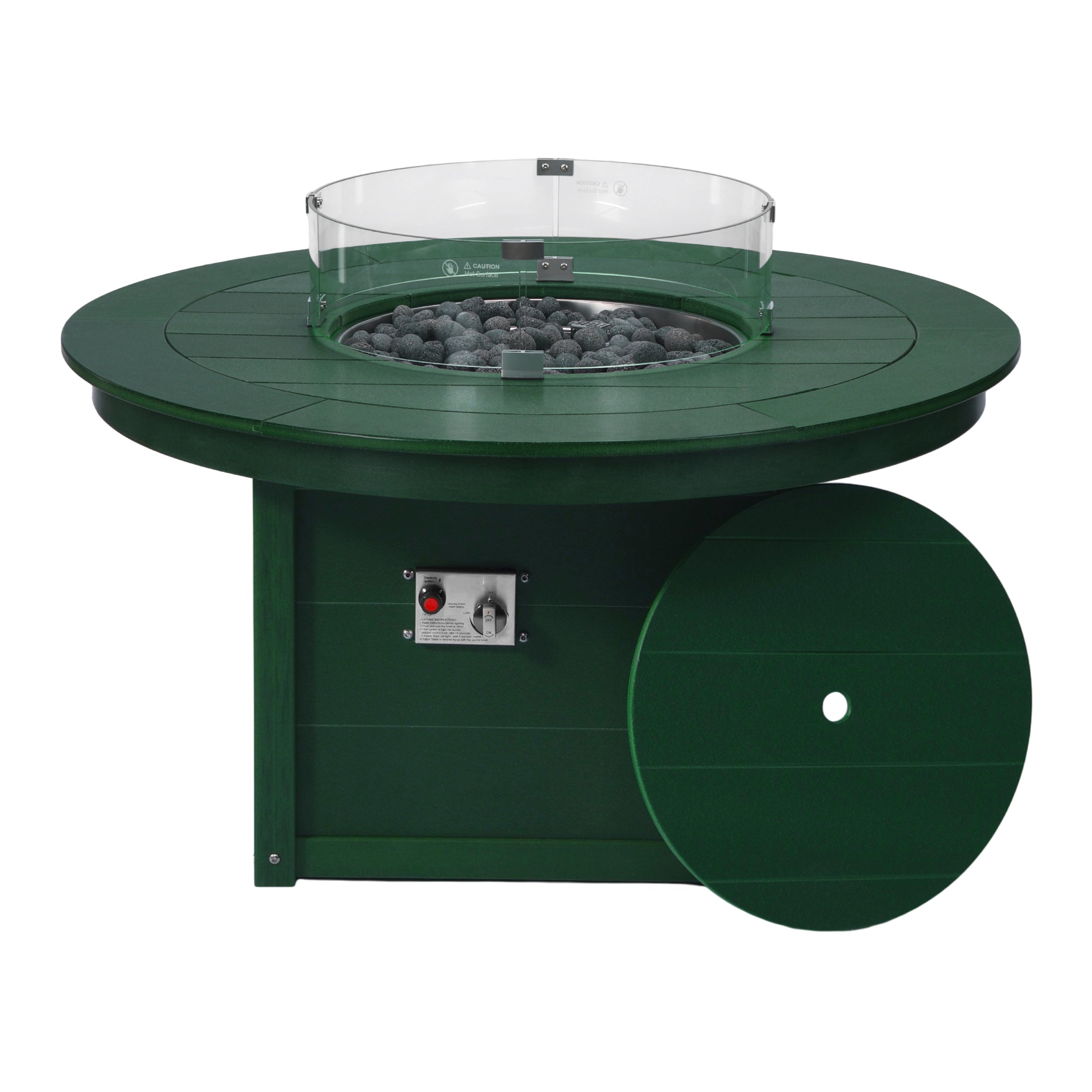 Sol 47" Modern Outdoor 55,000 BTU Patio Propane Round Fire Pit Table