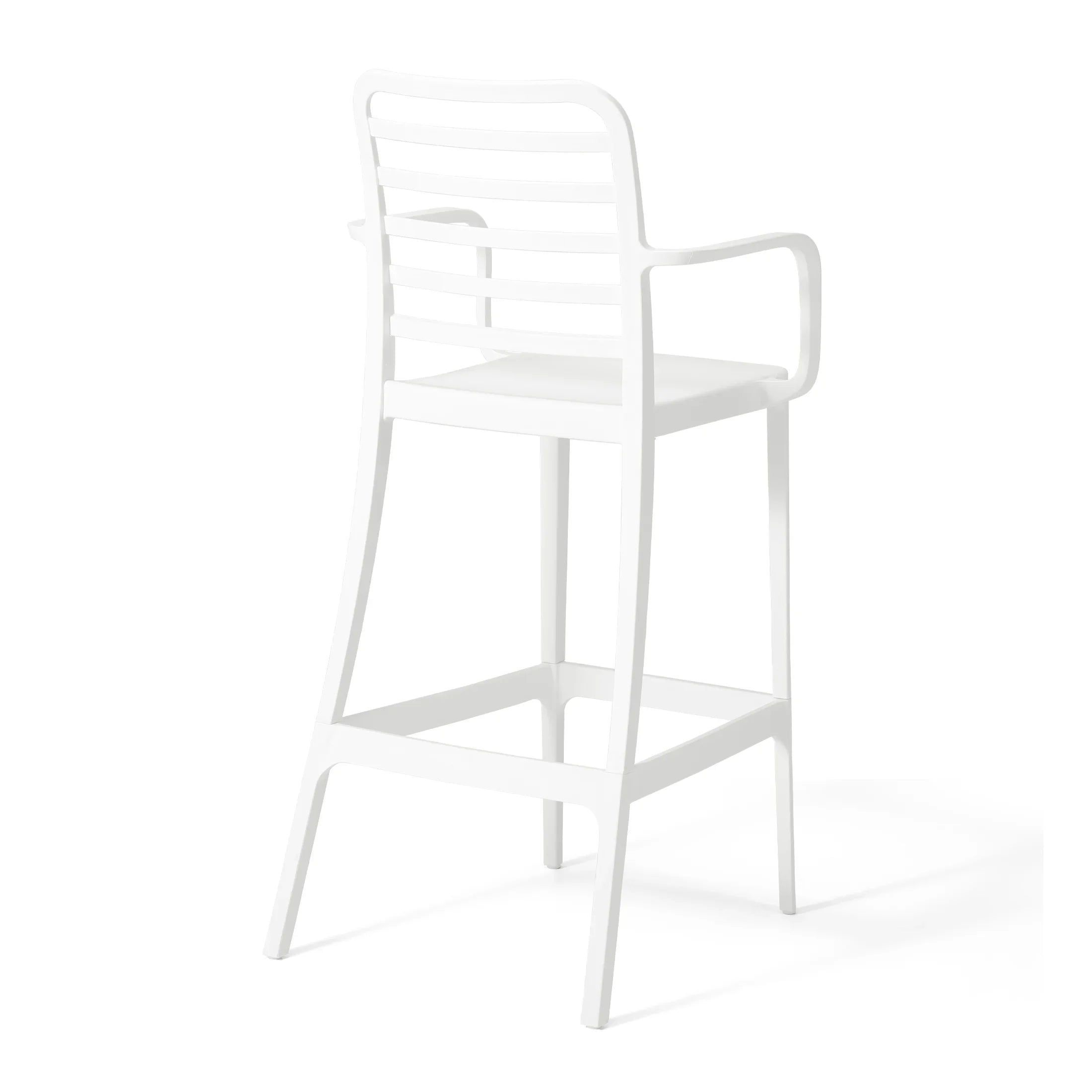 Sunshine 29.5" Outdoor Polypropylene Plastic Patio Bar Height Stools (Set of 2)