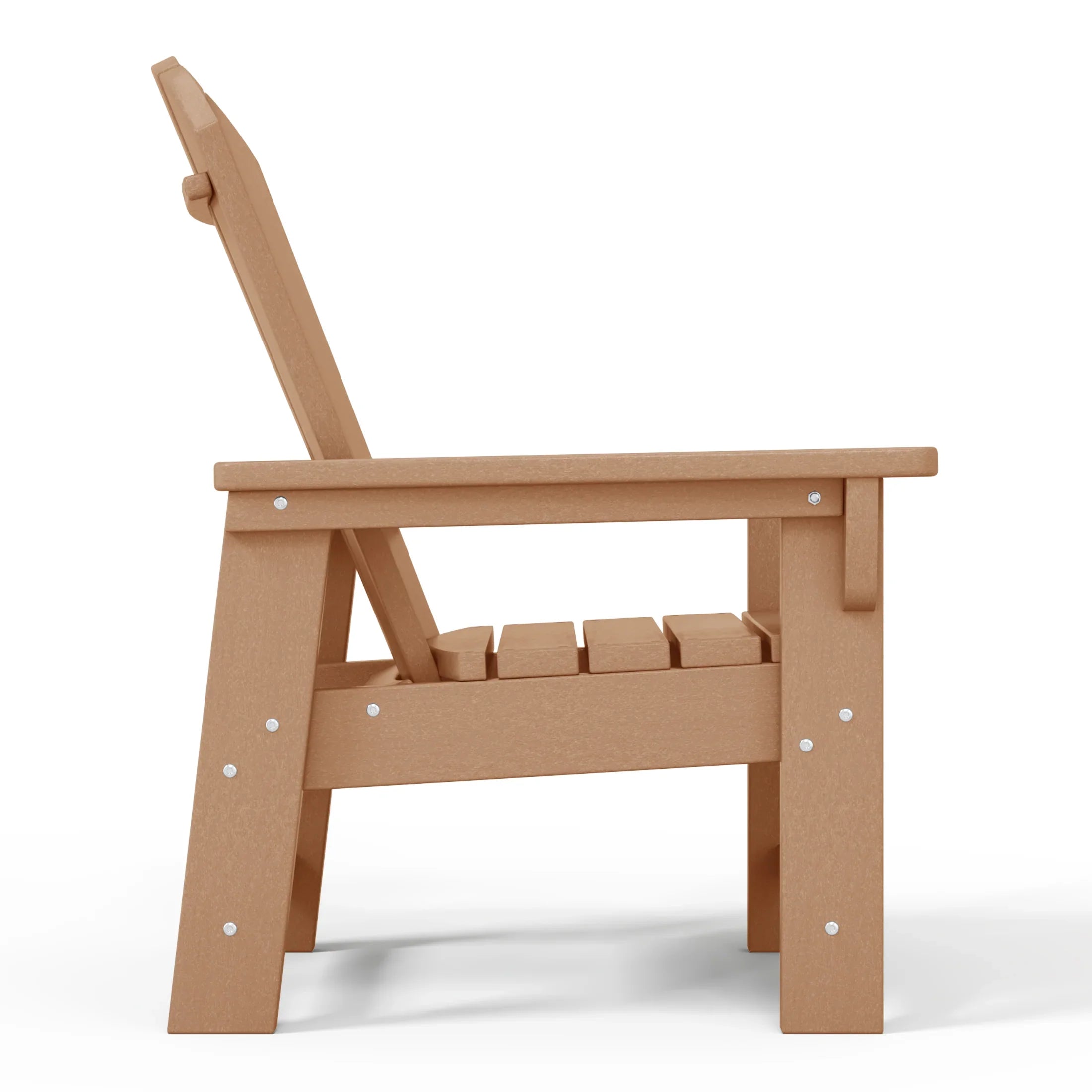 Paradise Kids 3-Piece Outdoor HDPE Adirondack Chairs With Square Side Table Set