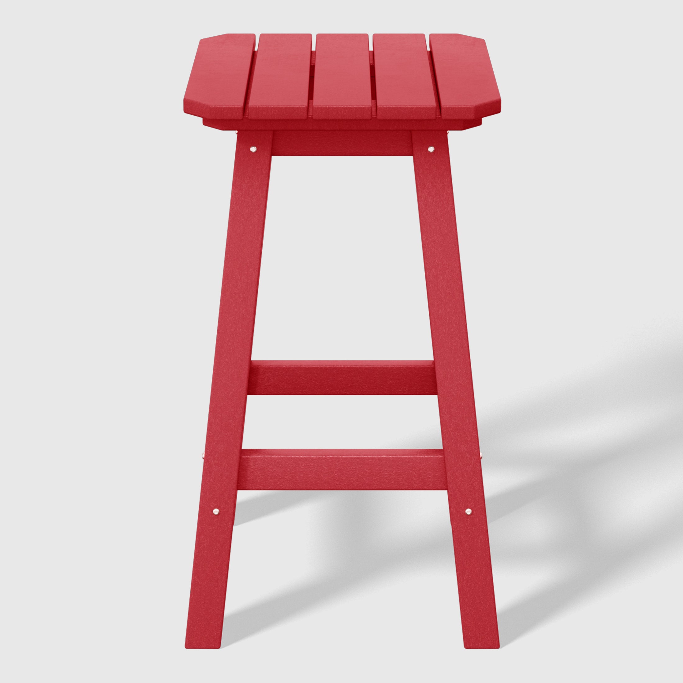 Paradise 24" HDPE Outdoor Patio Counter High Backless Square Bar Stool