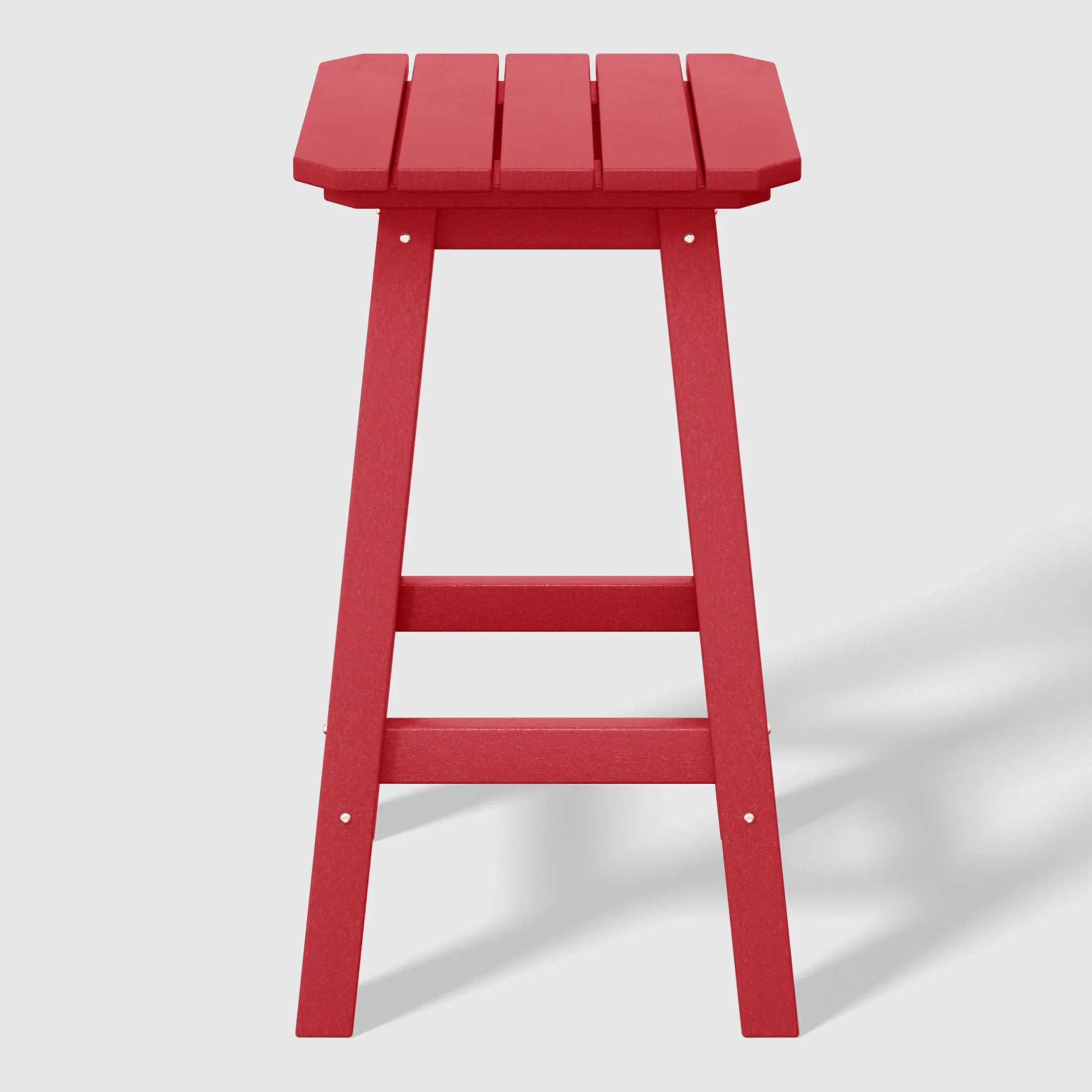 Paradise 24" HDPE Outdoor Patio Counter High Backless Square Bar Stools Set of Three