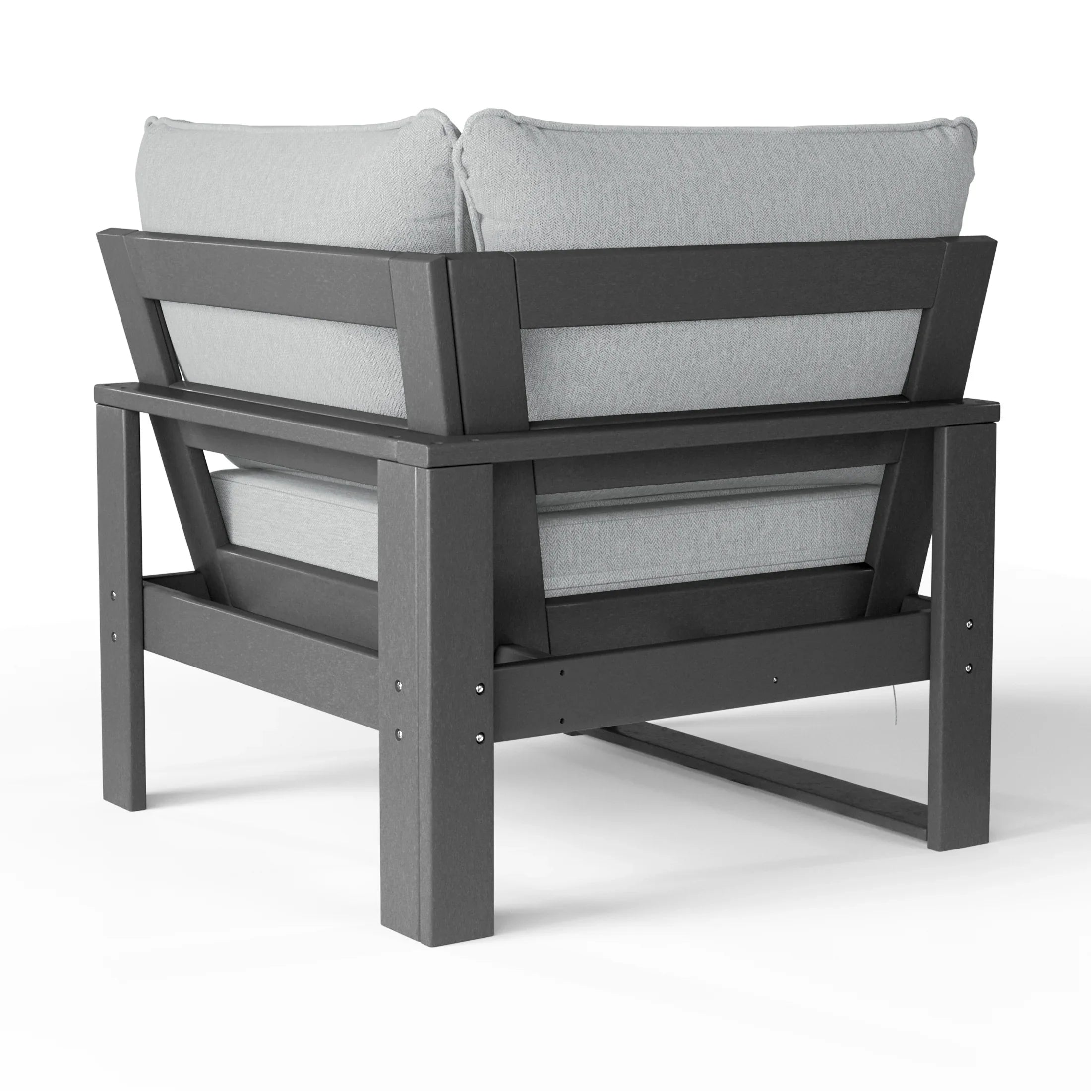Rockaway Outdoor HDPE Sectional Corner Sofa Seat with Water-Proof Cushions