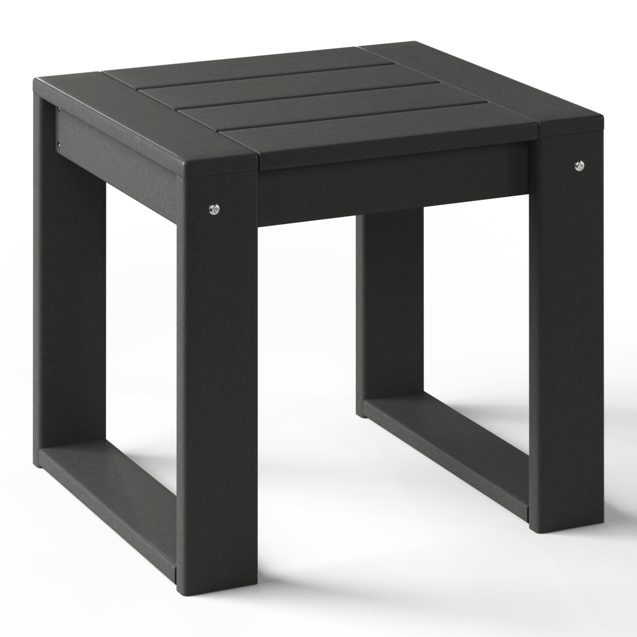 Rockaway Modern Outdoor HDPE Rectangle Patio Side Table